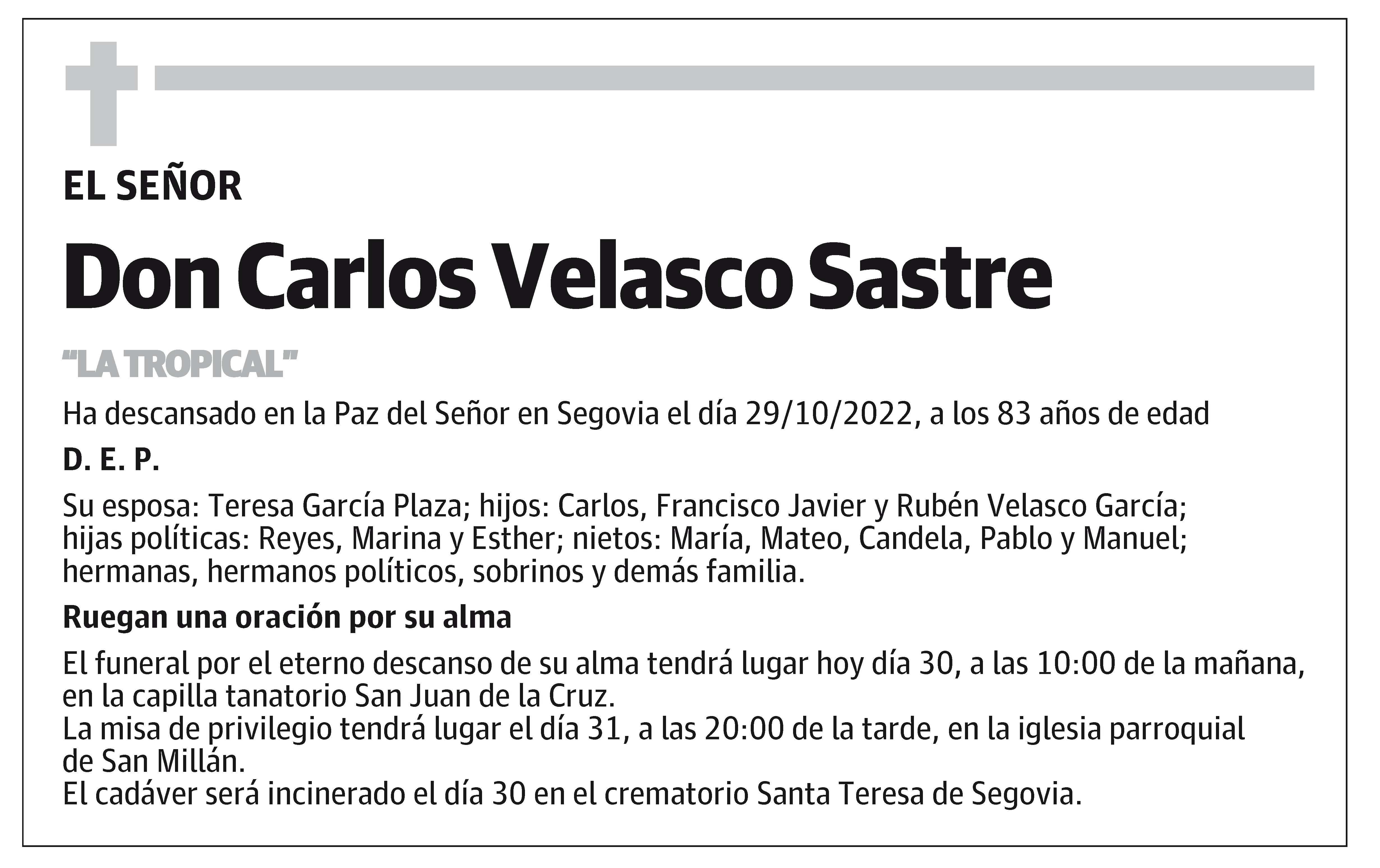 Carlos Velasco Sastre