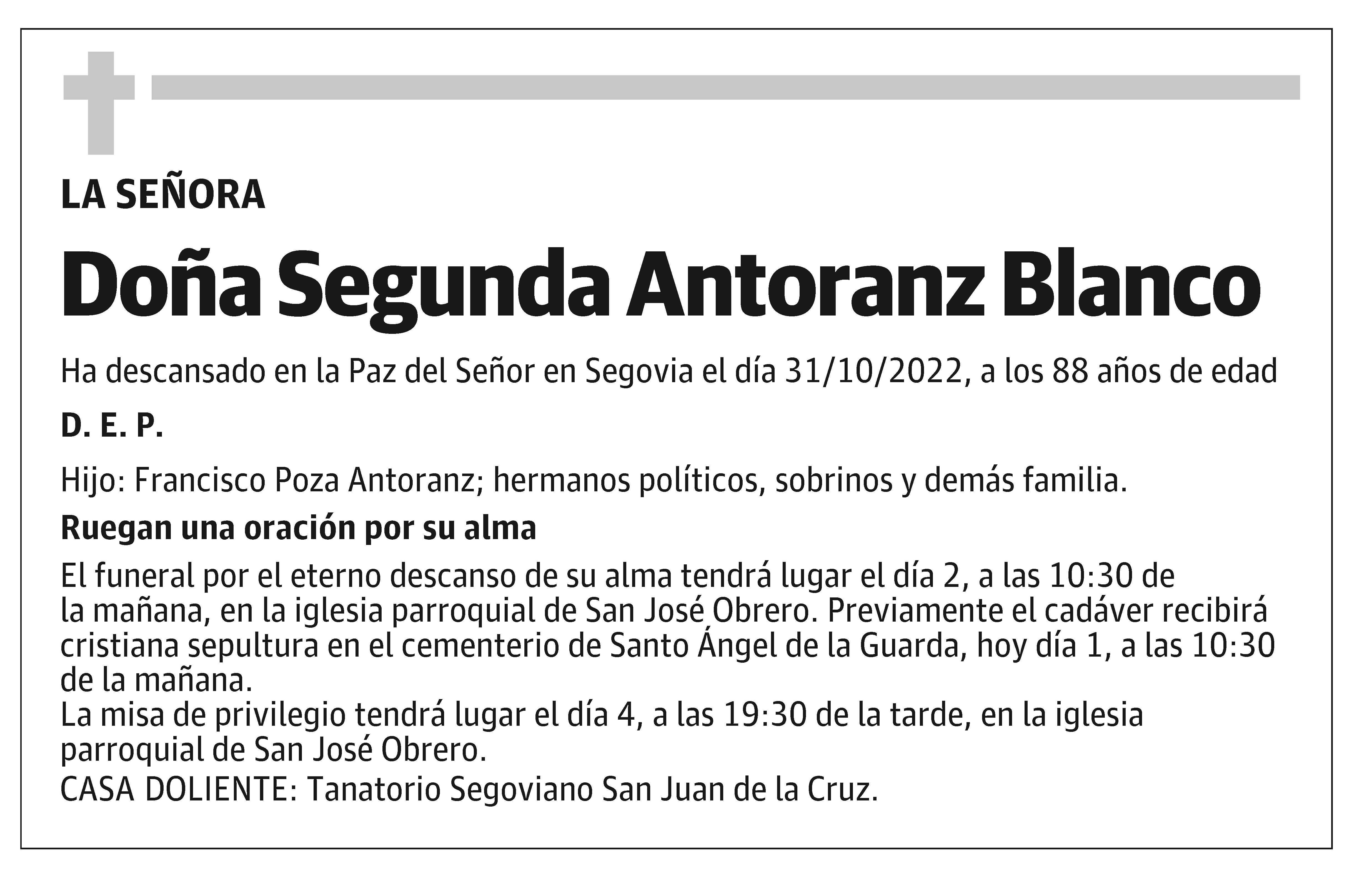 Segunda Antoranz Blanco