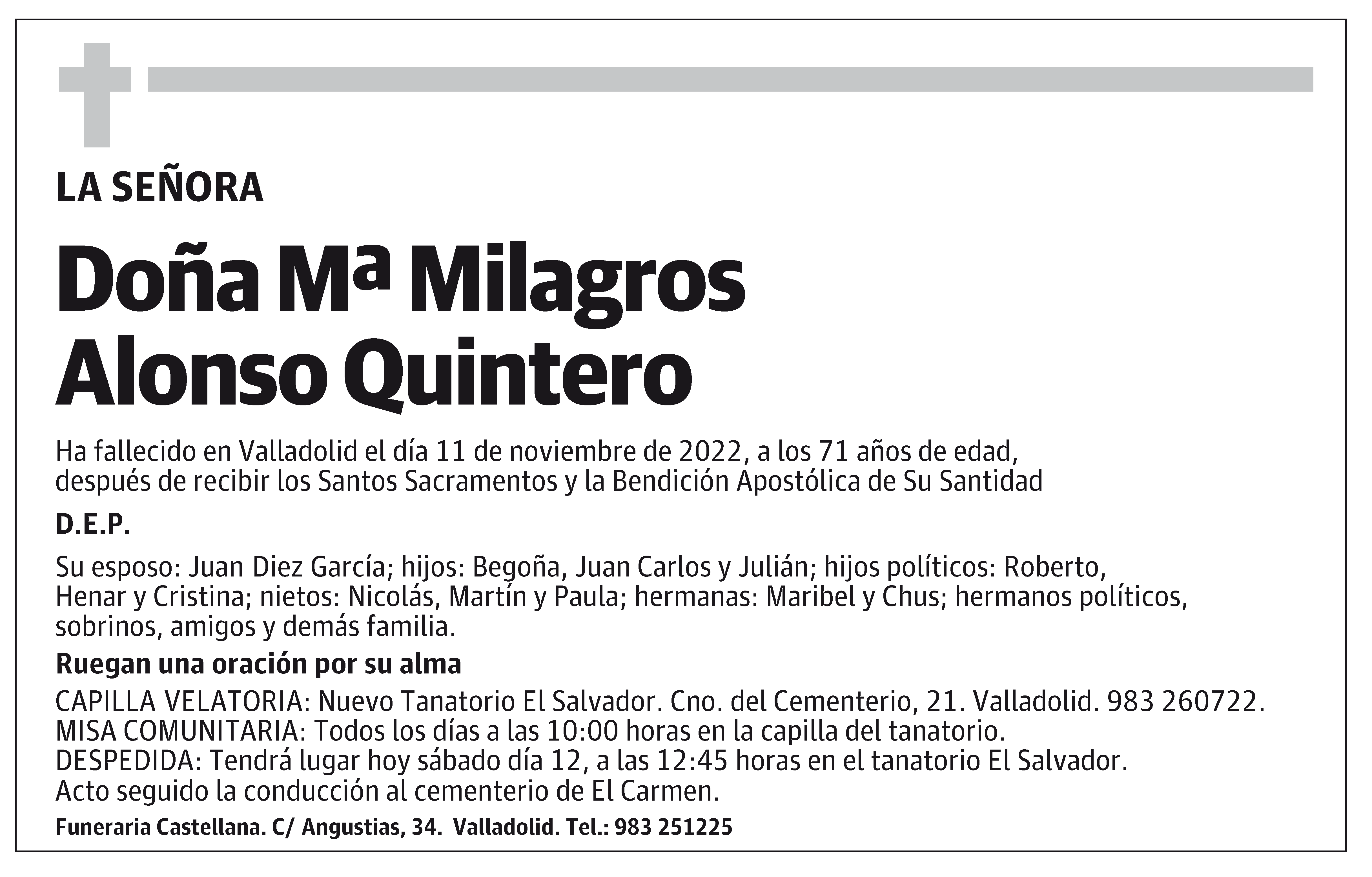 Mª Milagros Alonso Quintero