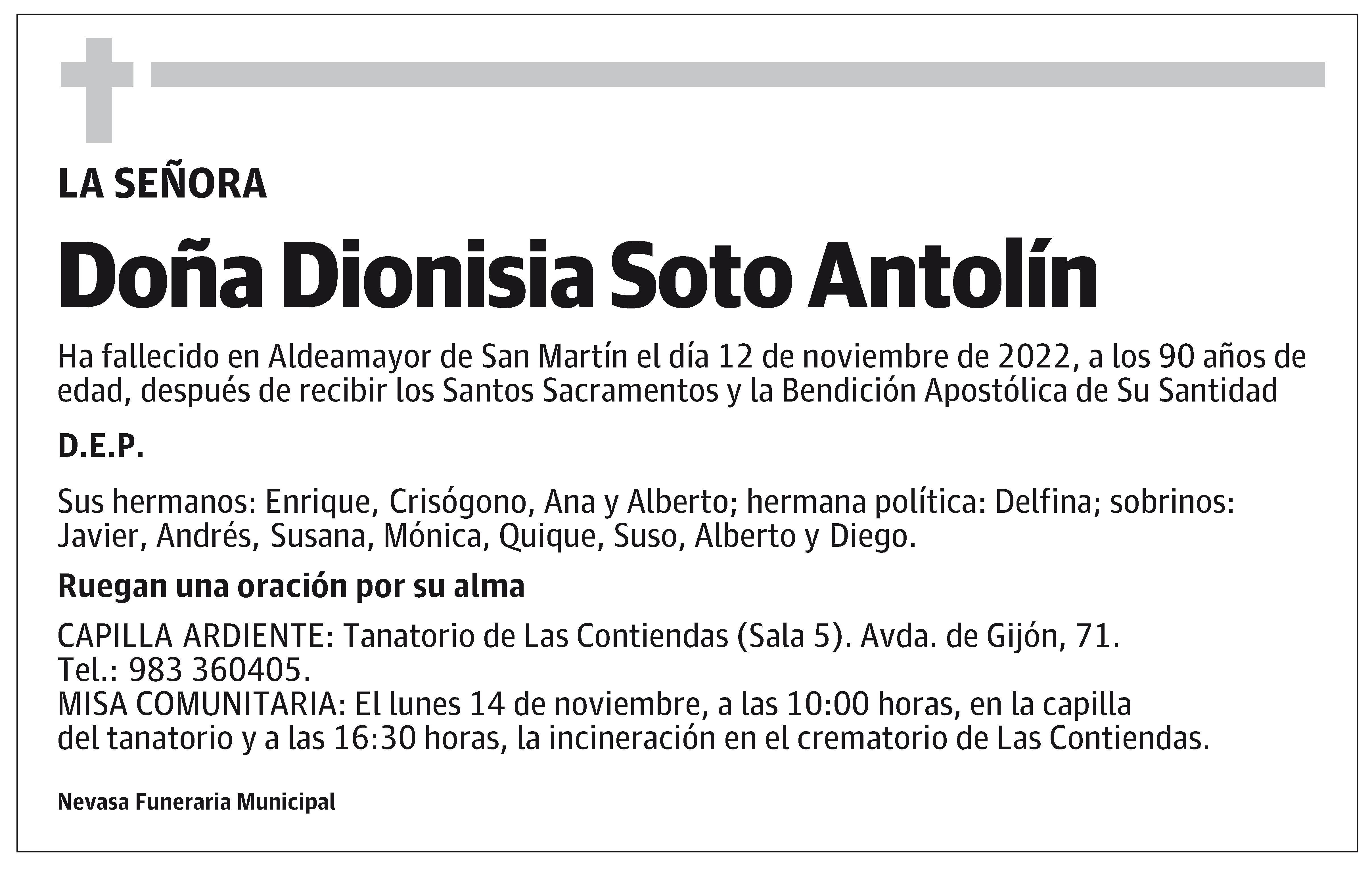 Dionisia Soto Antolín