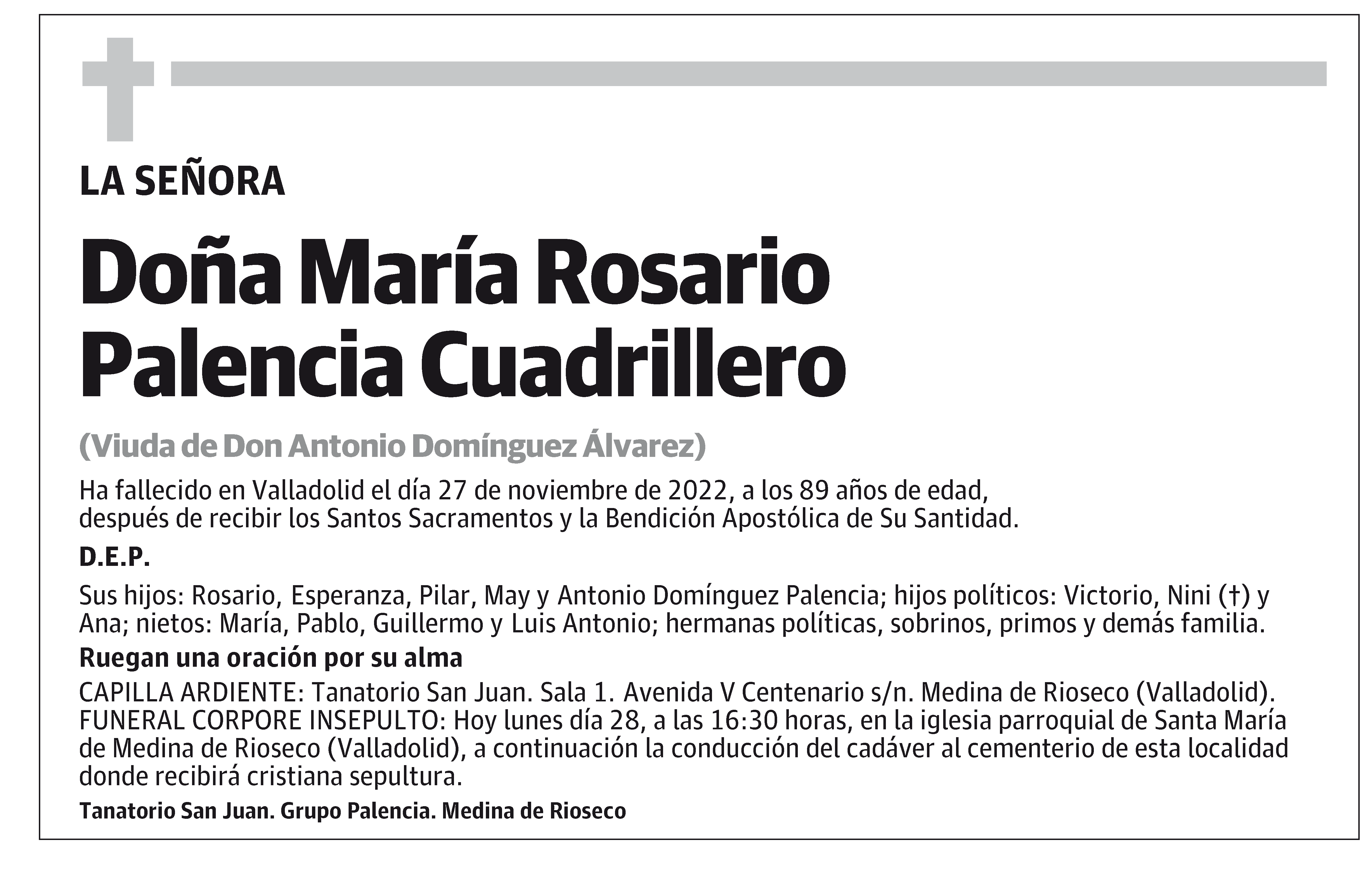 María Rosario Palencia Cuadrillero