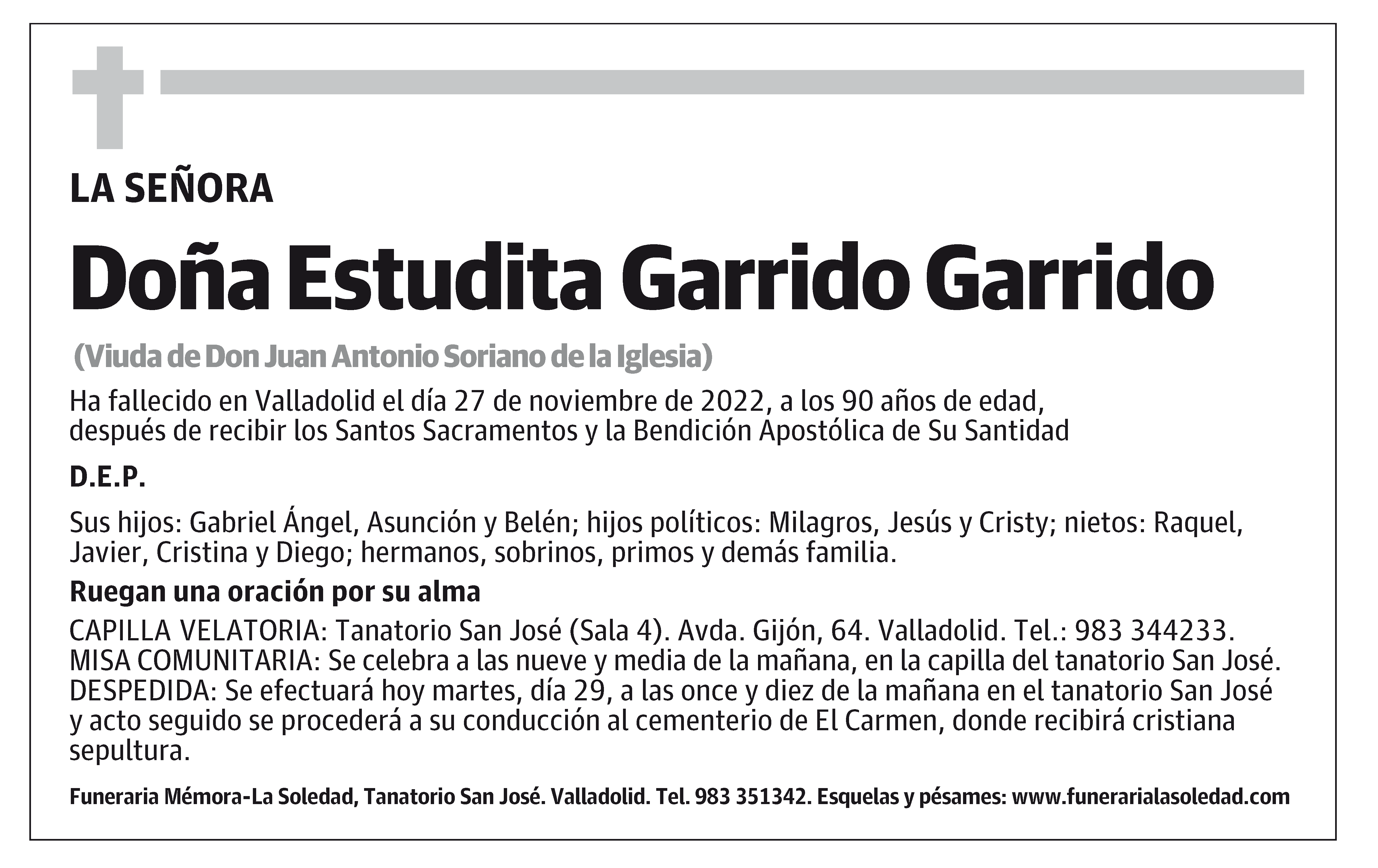 Estudita  Garrido Garrido