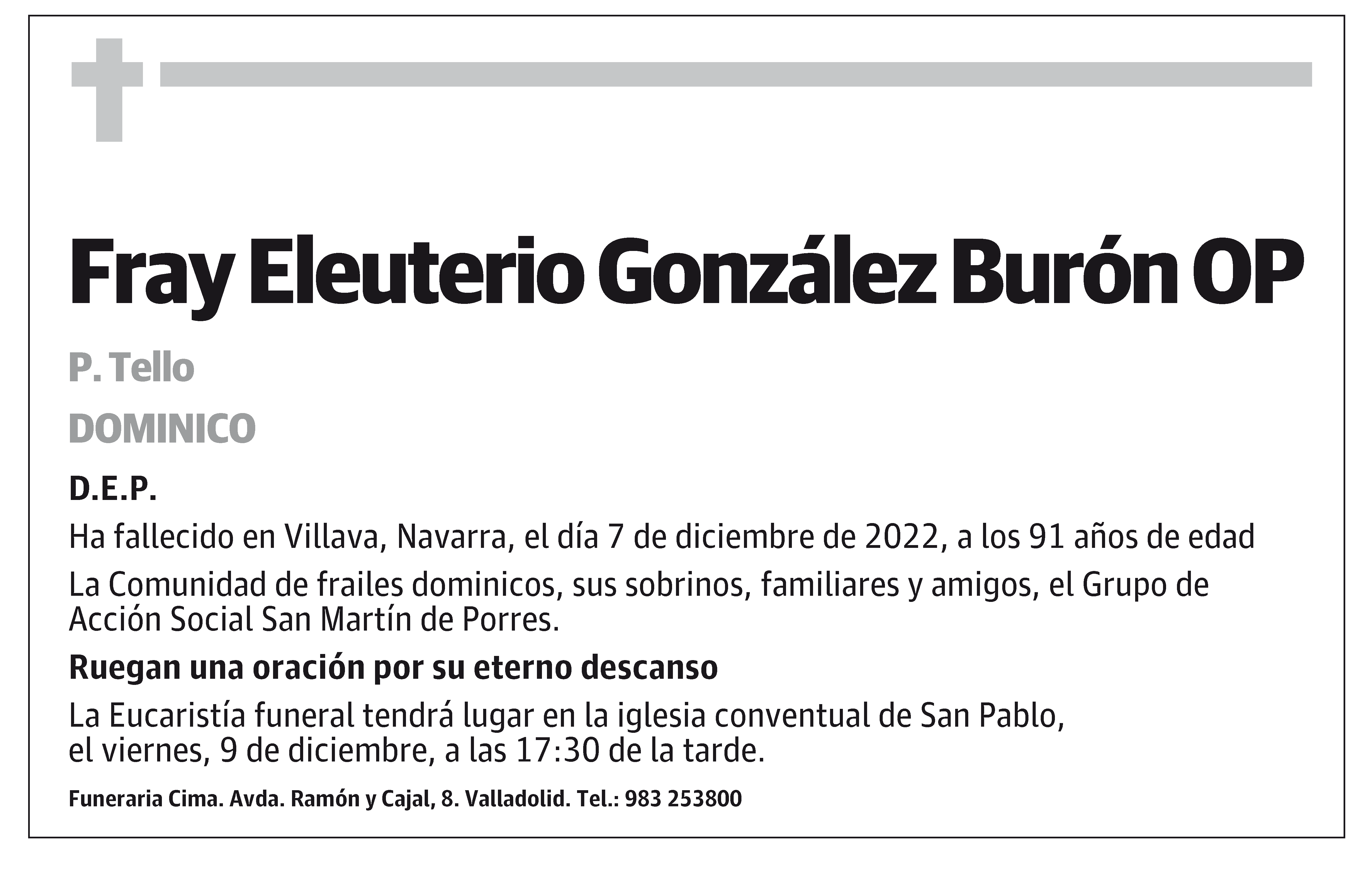 Eleuterio González Burón OP