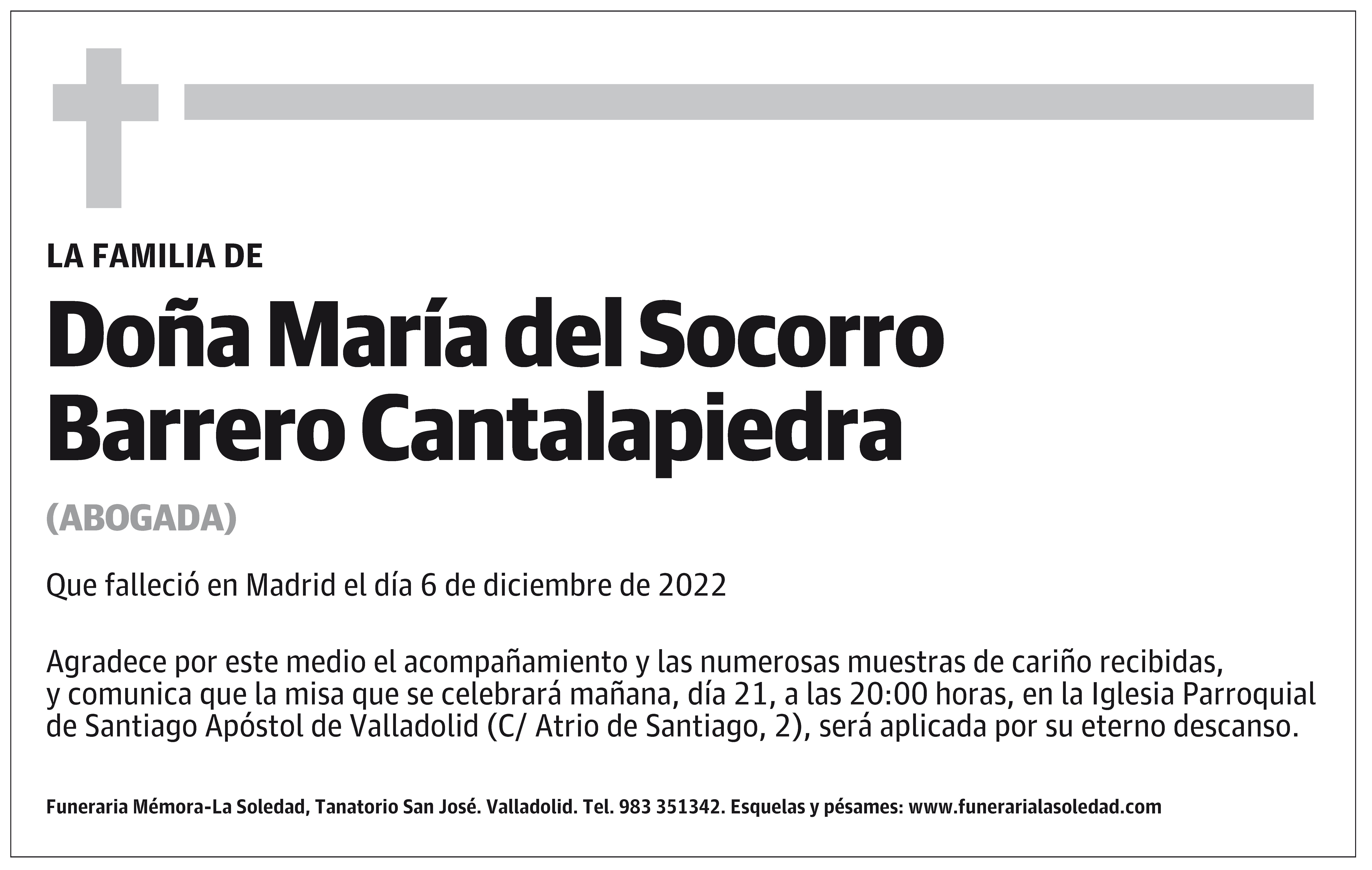 María del Socorro Barrero Cantalapiedra