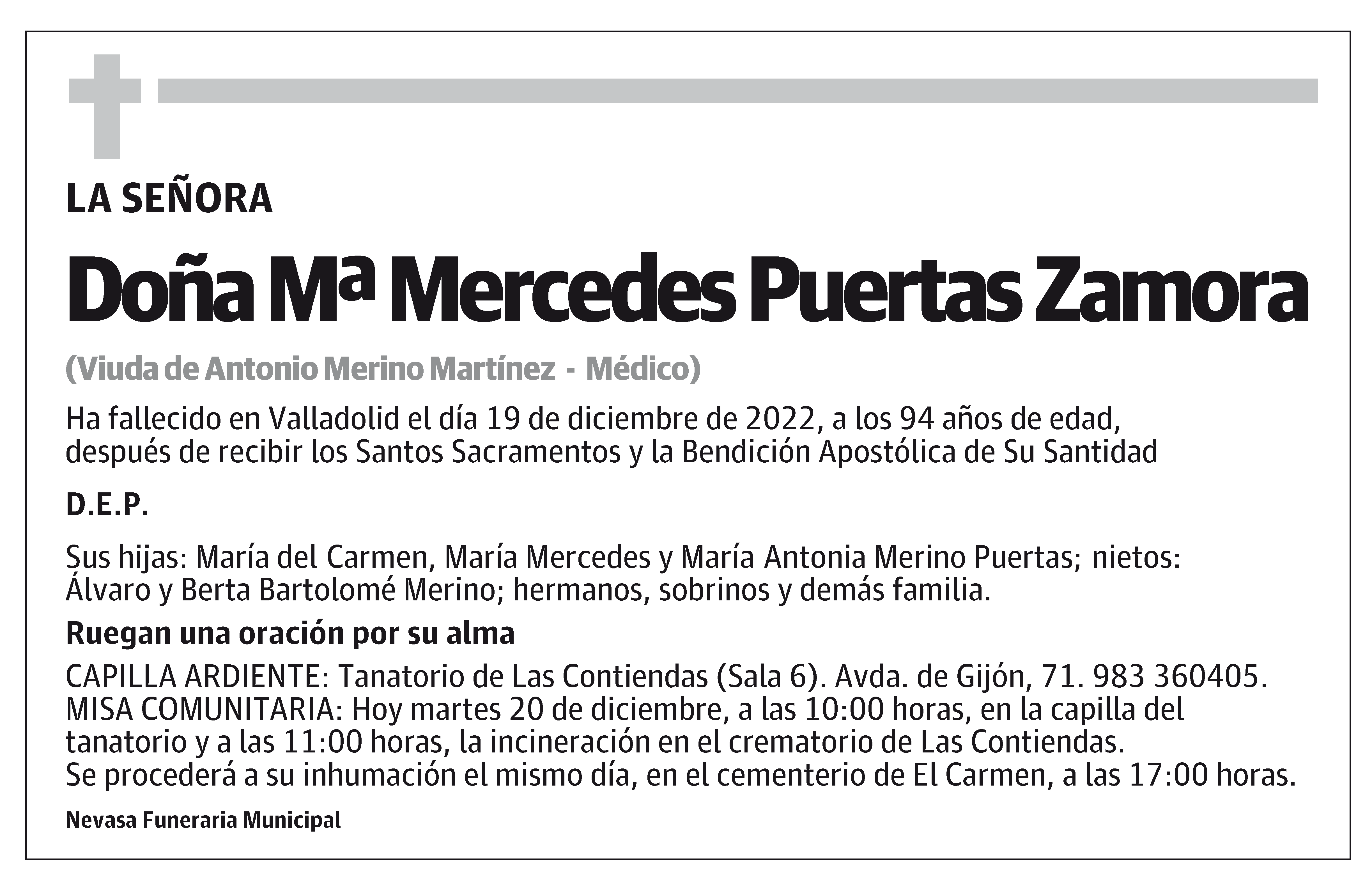 Mª Mercedes Puertas Zamora