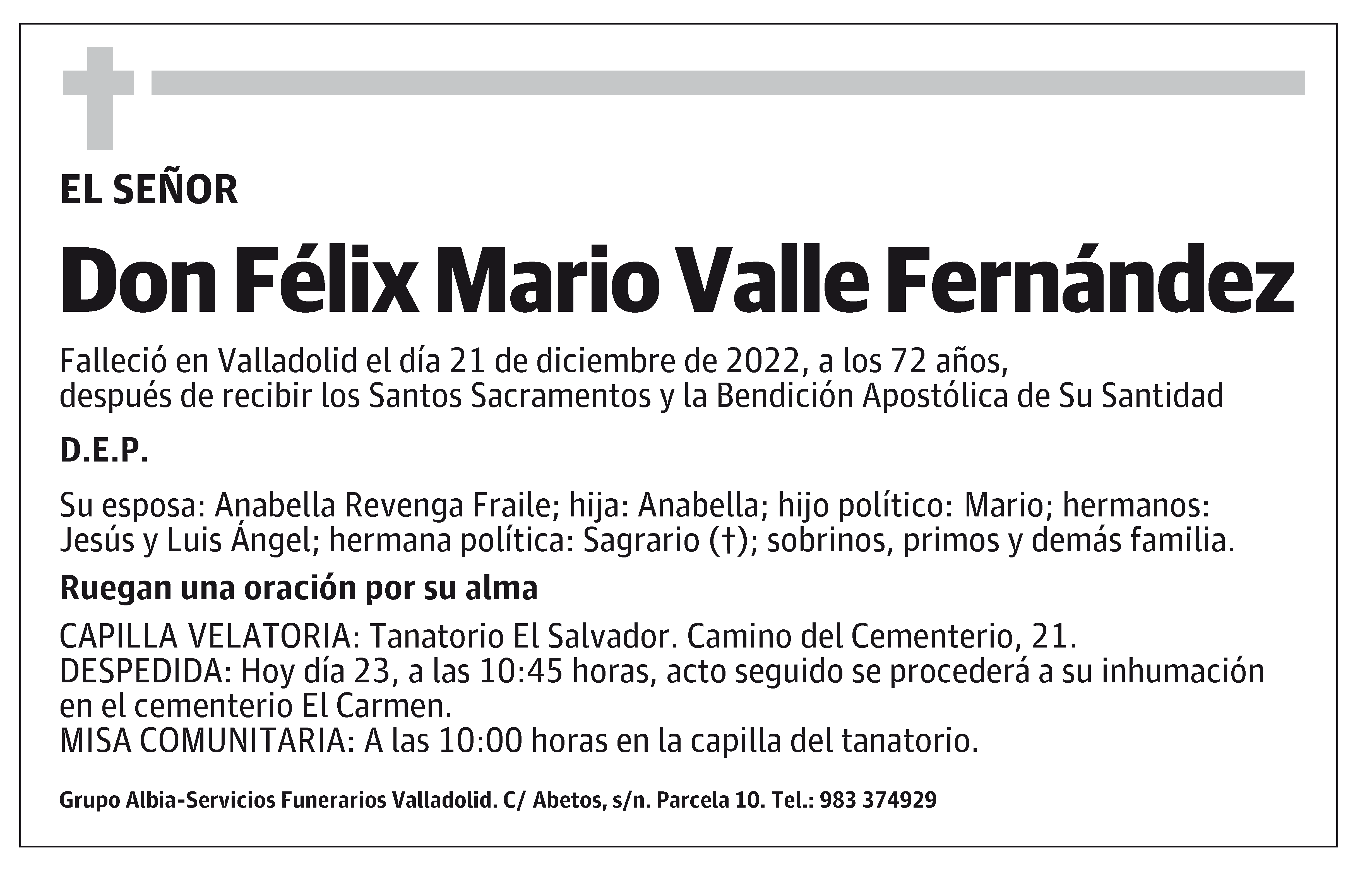 Félix Mario Valle Fernández