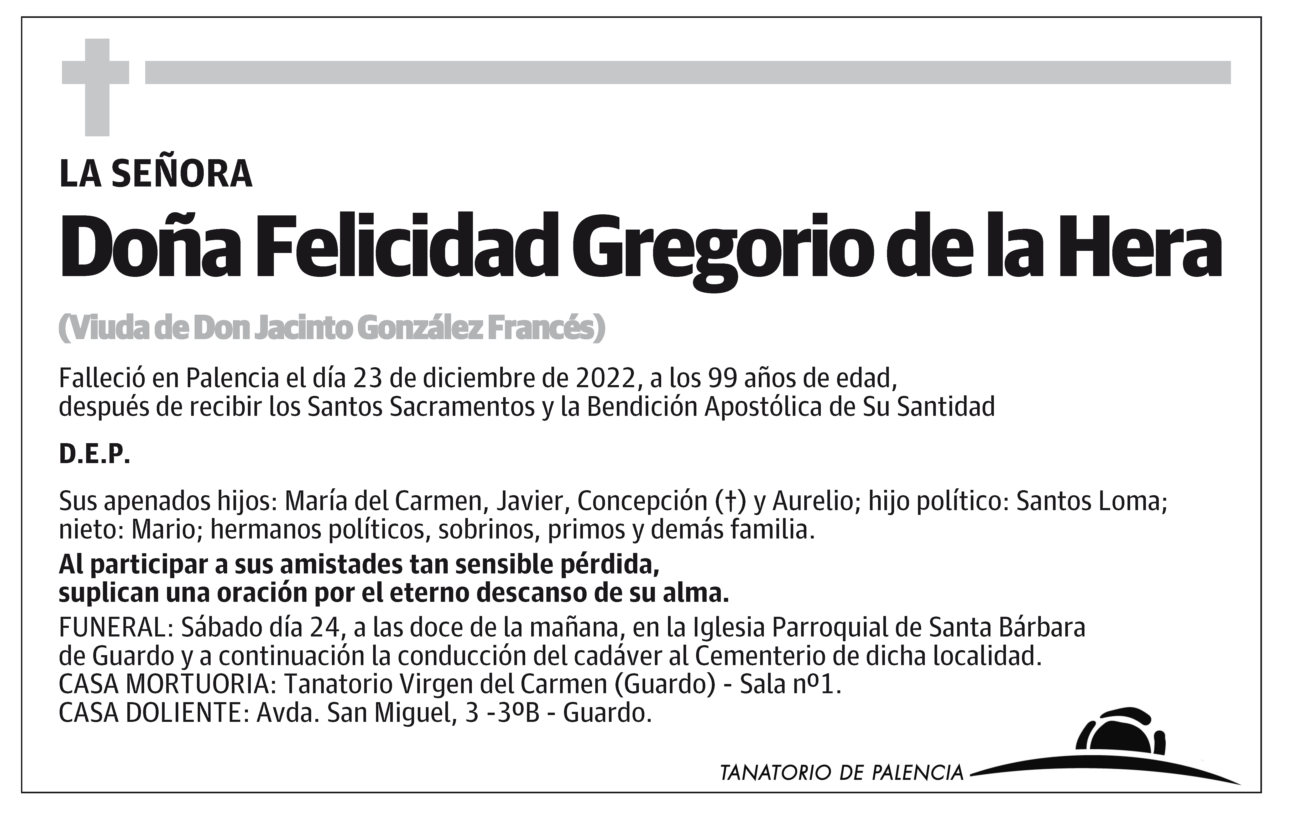 Felicidad Gregorio de la Hera