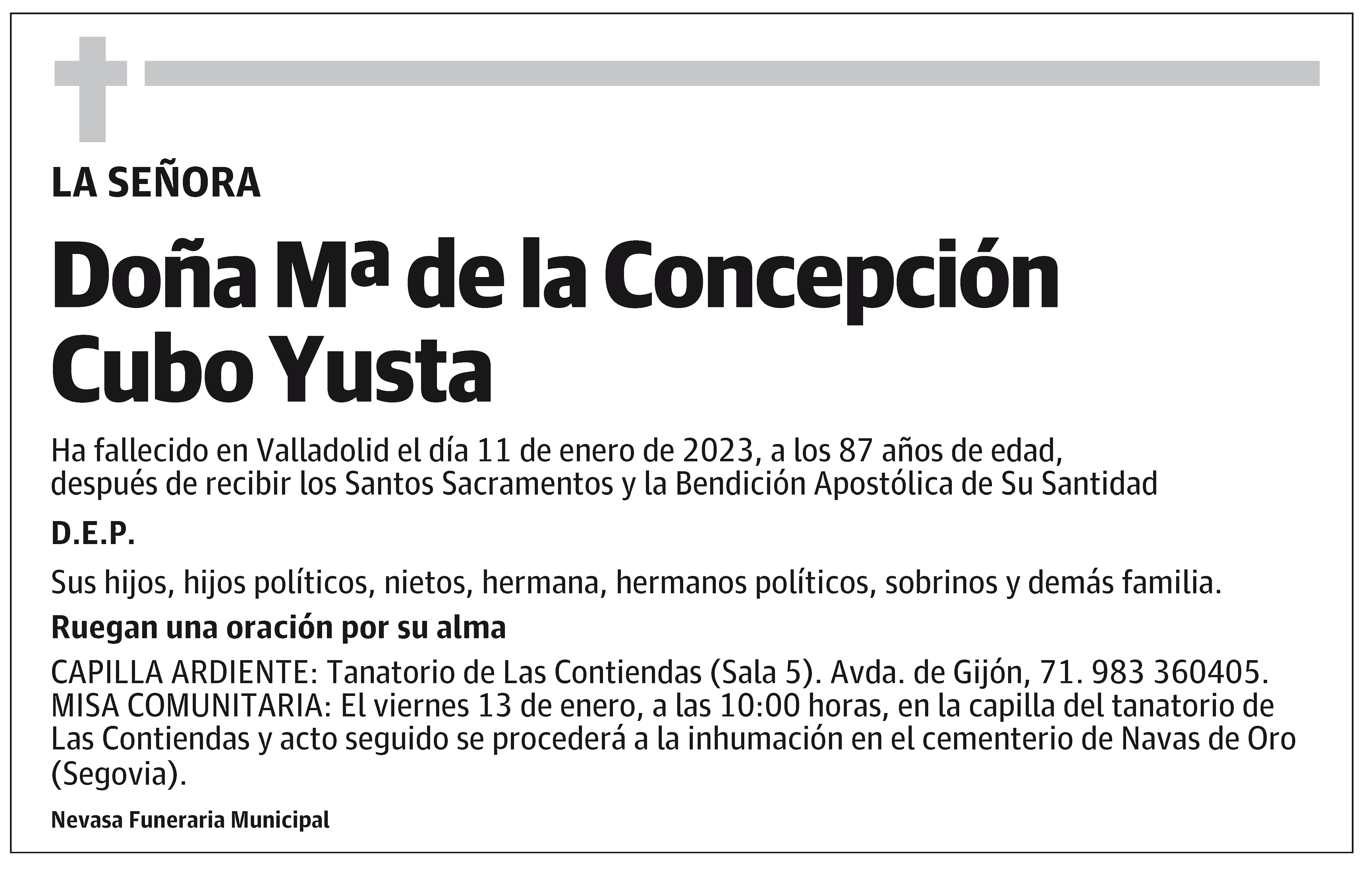 Mª de la Concepción Cubo Yusta