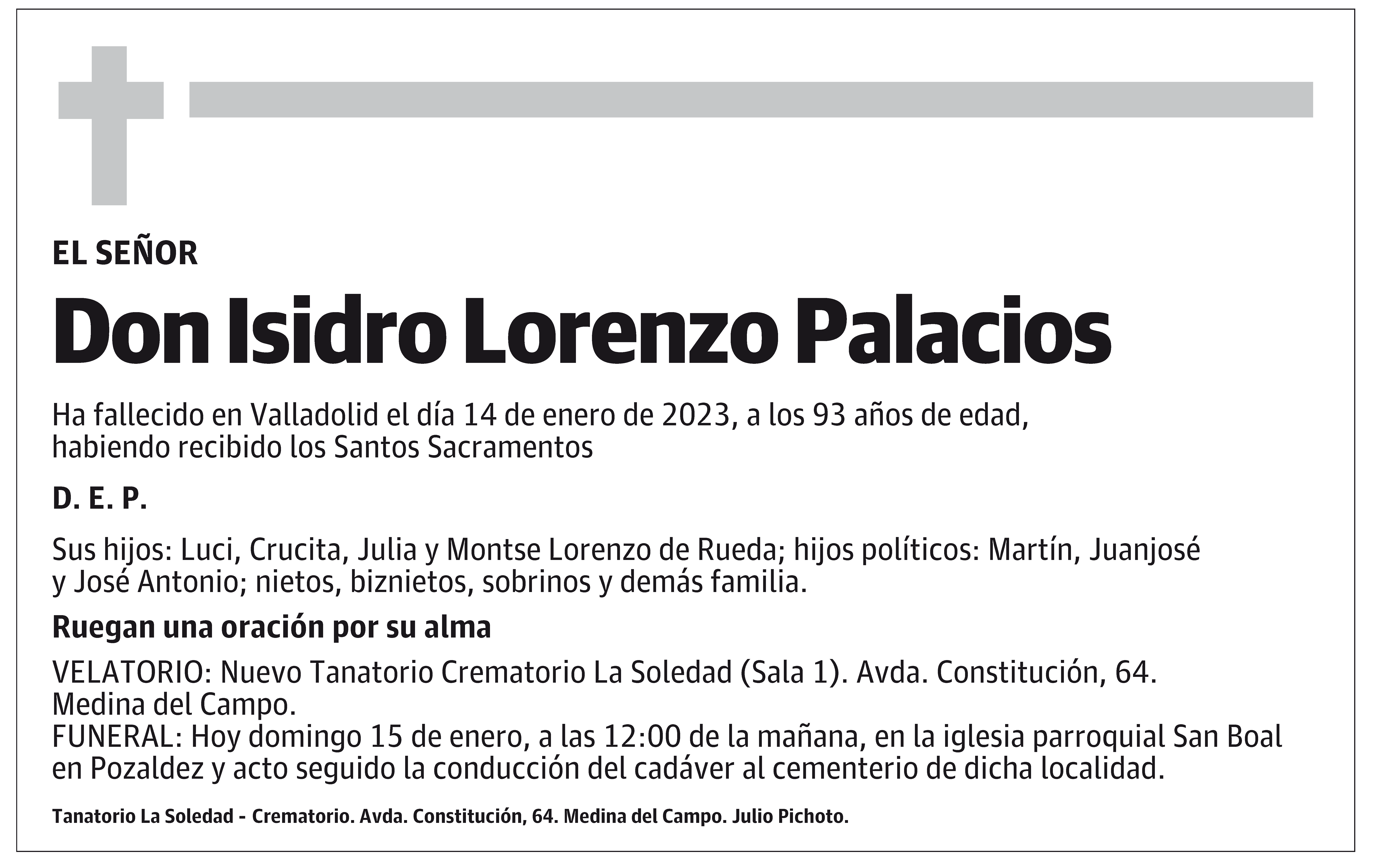 Isidro Lorenzo Palacios