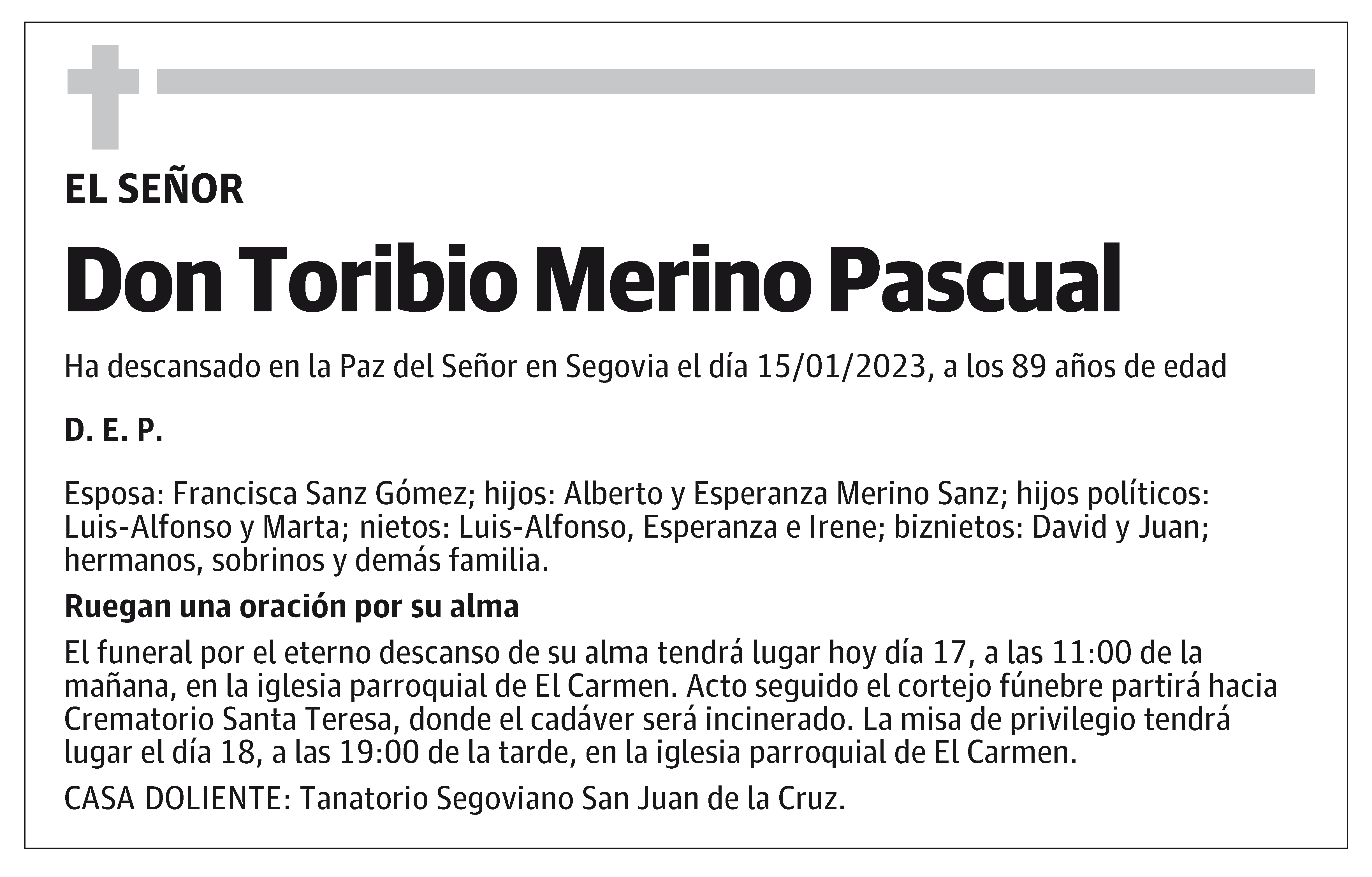 Toribio Merino Pascual