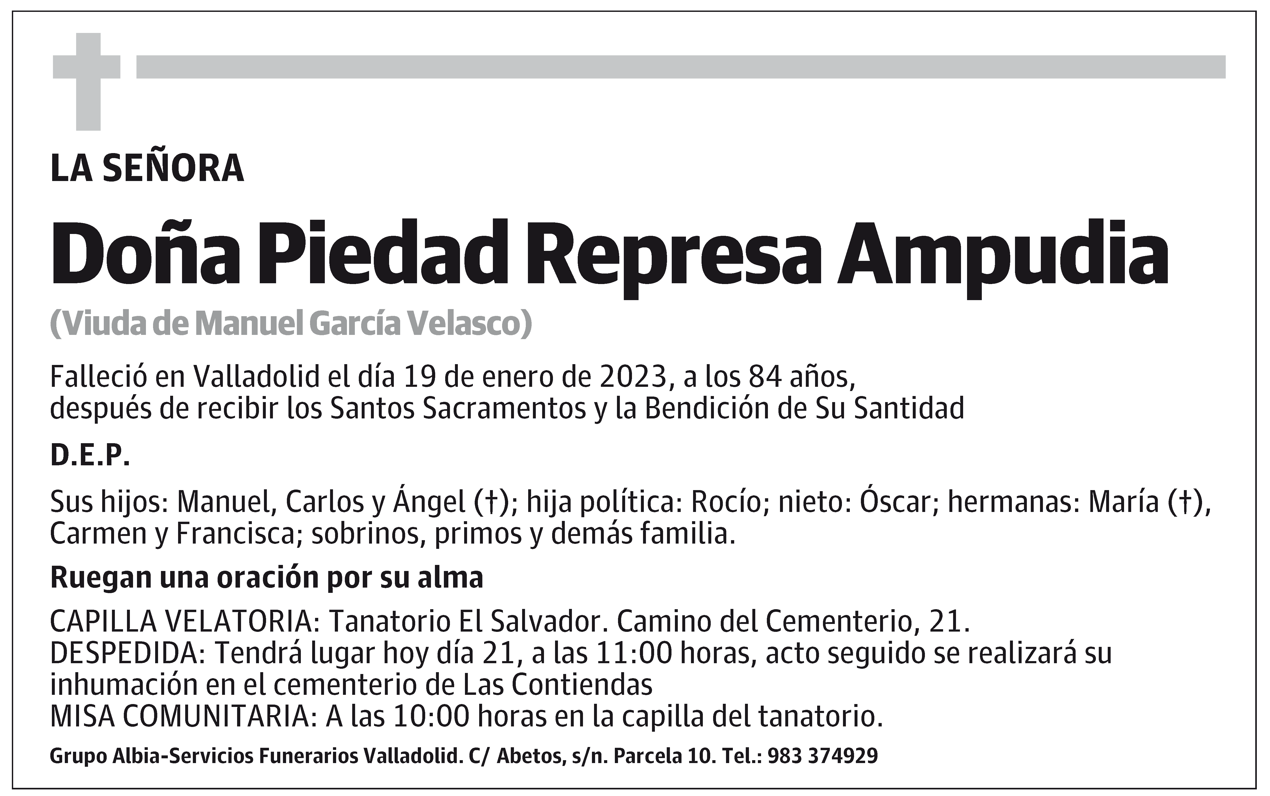 Piedad Represa Ampudia
