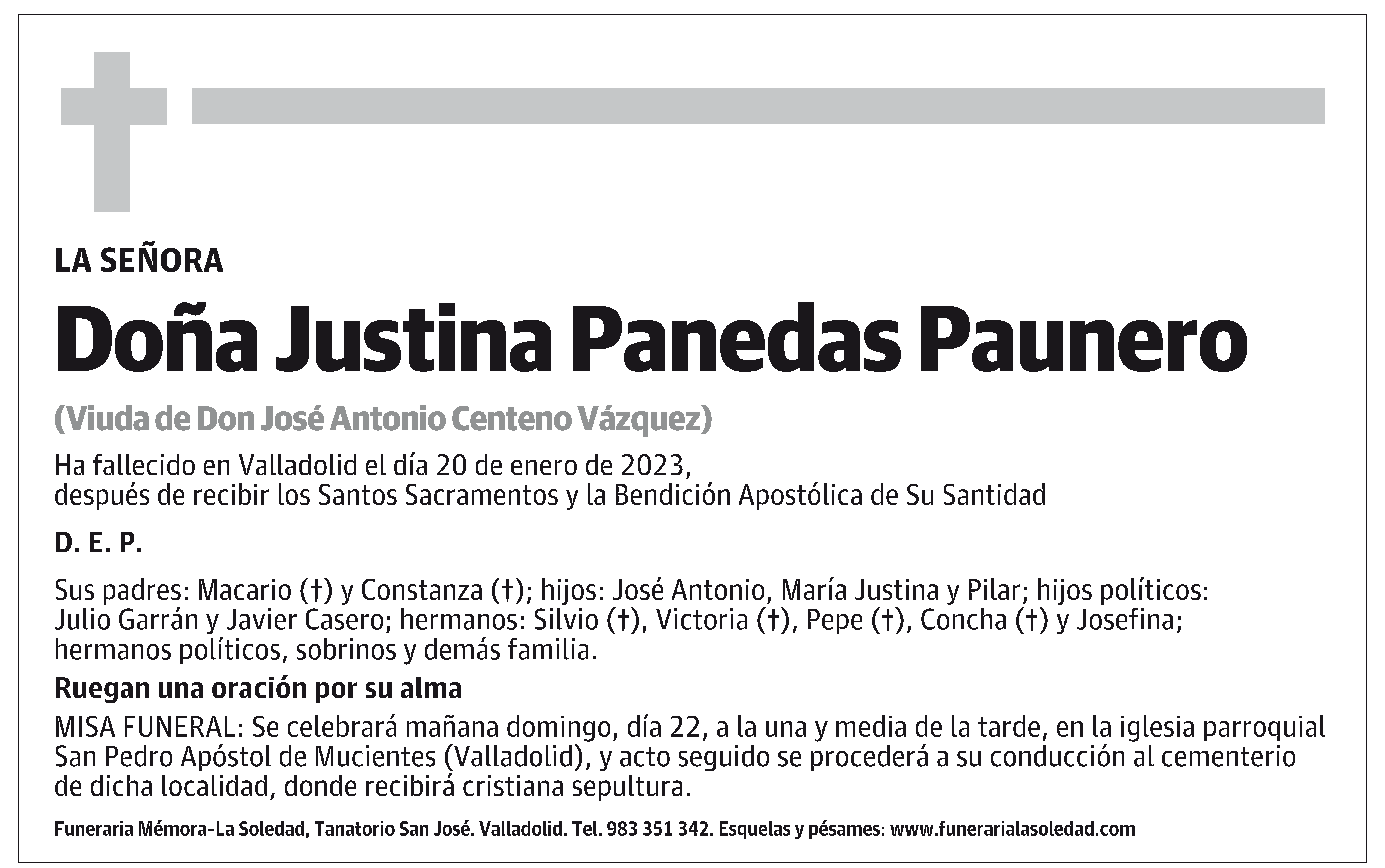 Justina Panedas Paunero