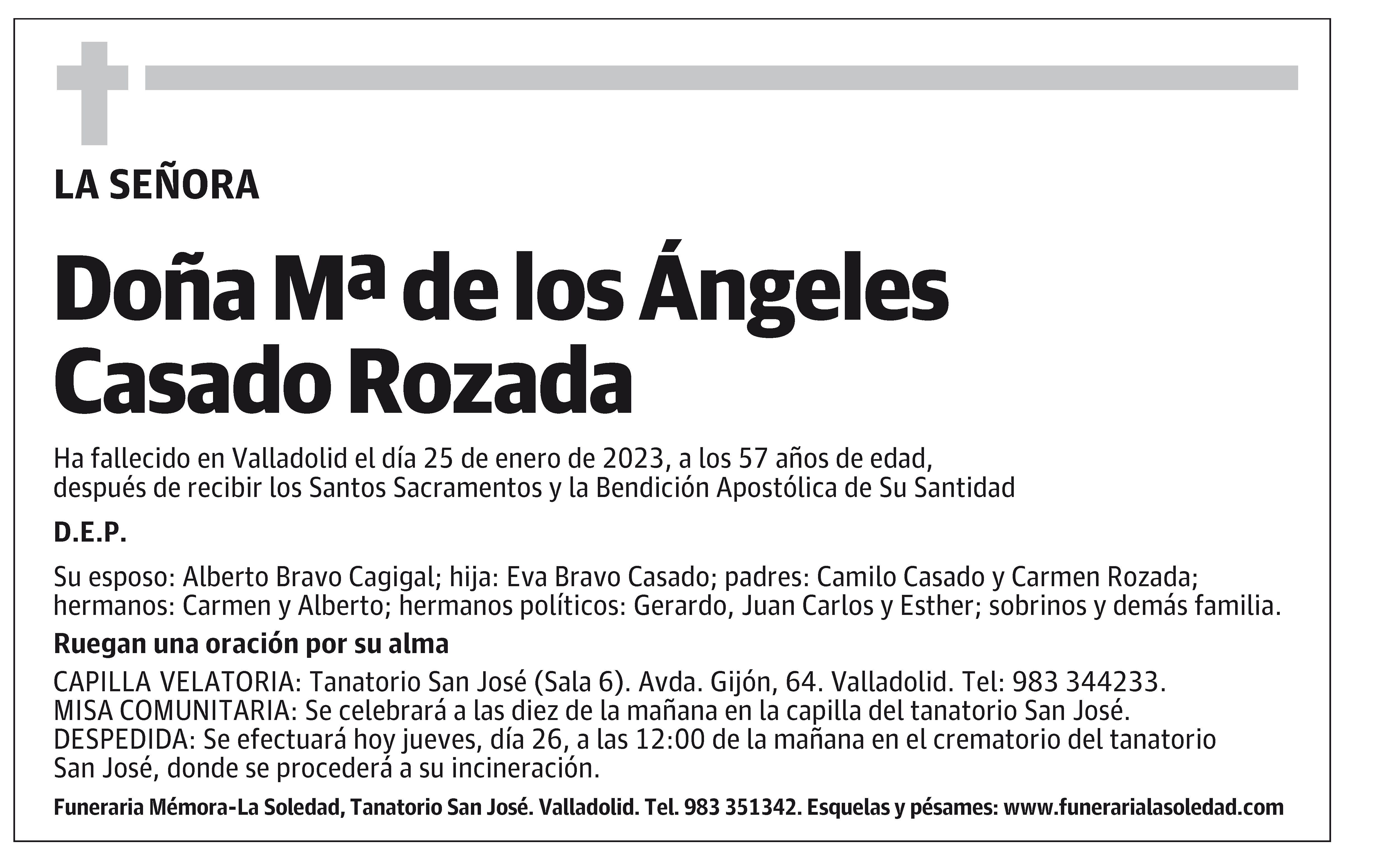 Mª de los Ángeles  Casado Rozada