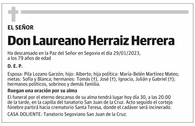 Don Laureano Herraiz Herrera
