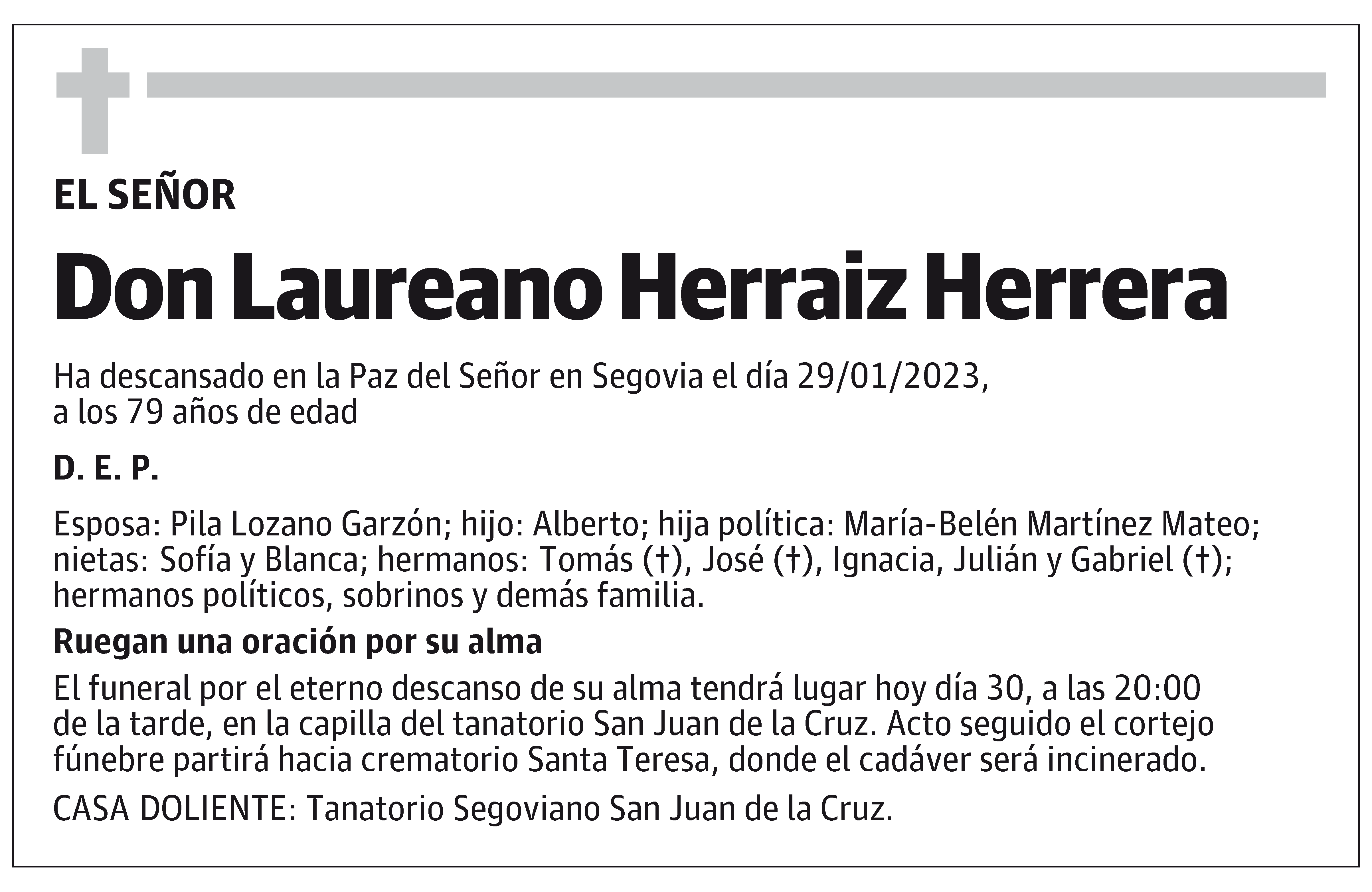 Don Laureano Herraiz Herrera
