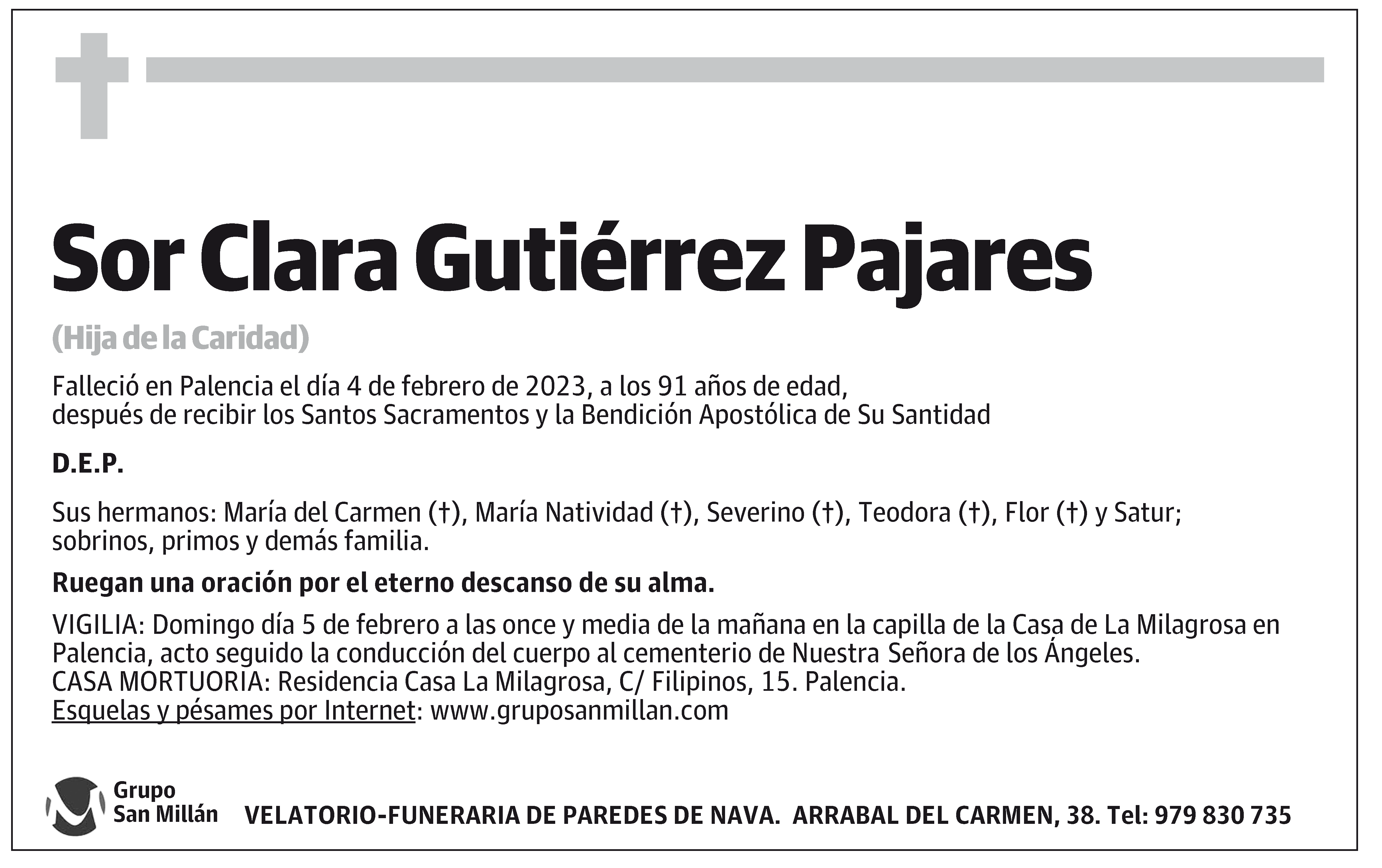 Sor Clara Gutiérrez Pajares