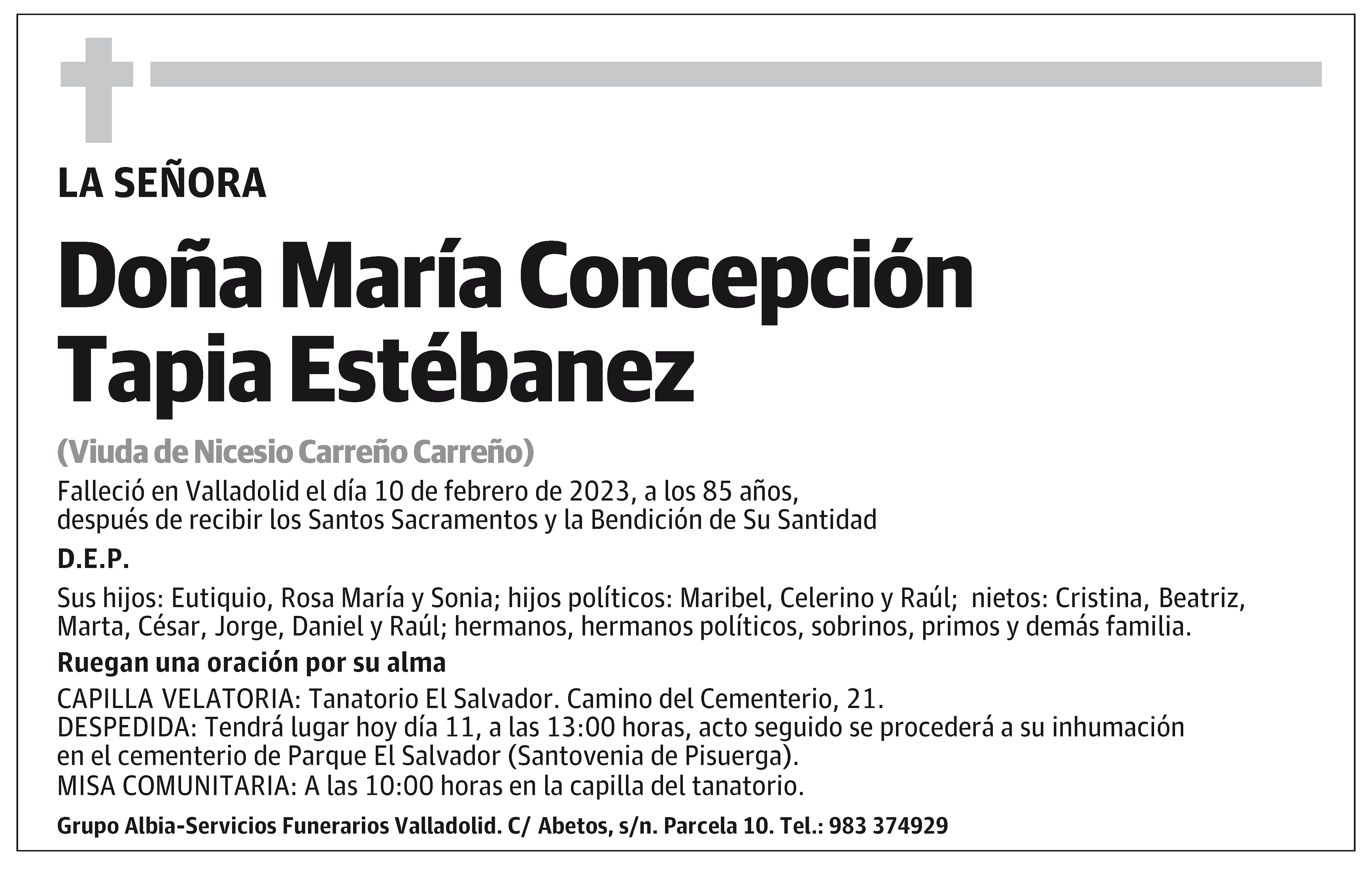 María Concepción Tapia Estébanez