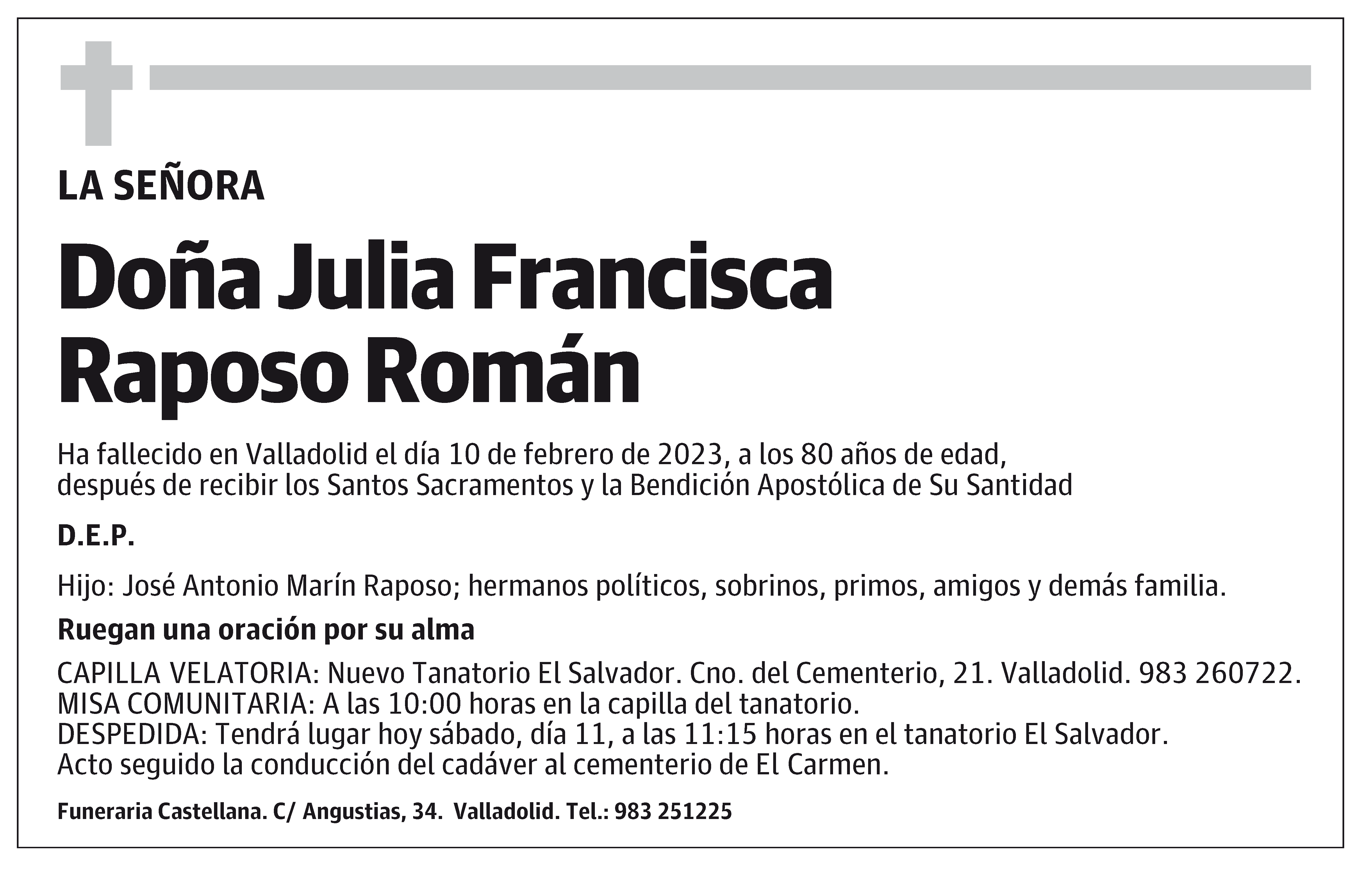Julia Francisca Raposo Román