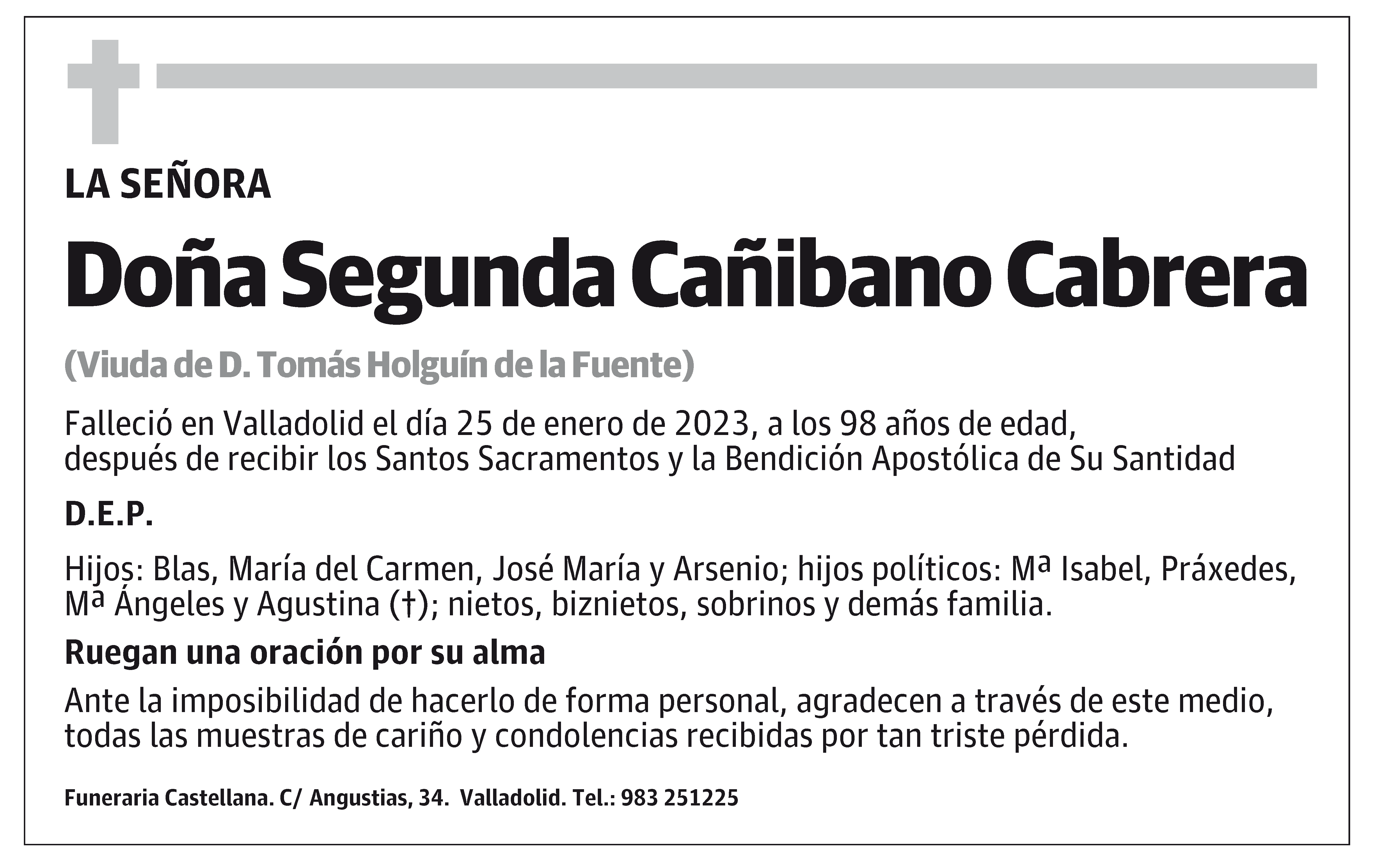 Segunda Cañibano Cabrera