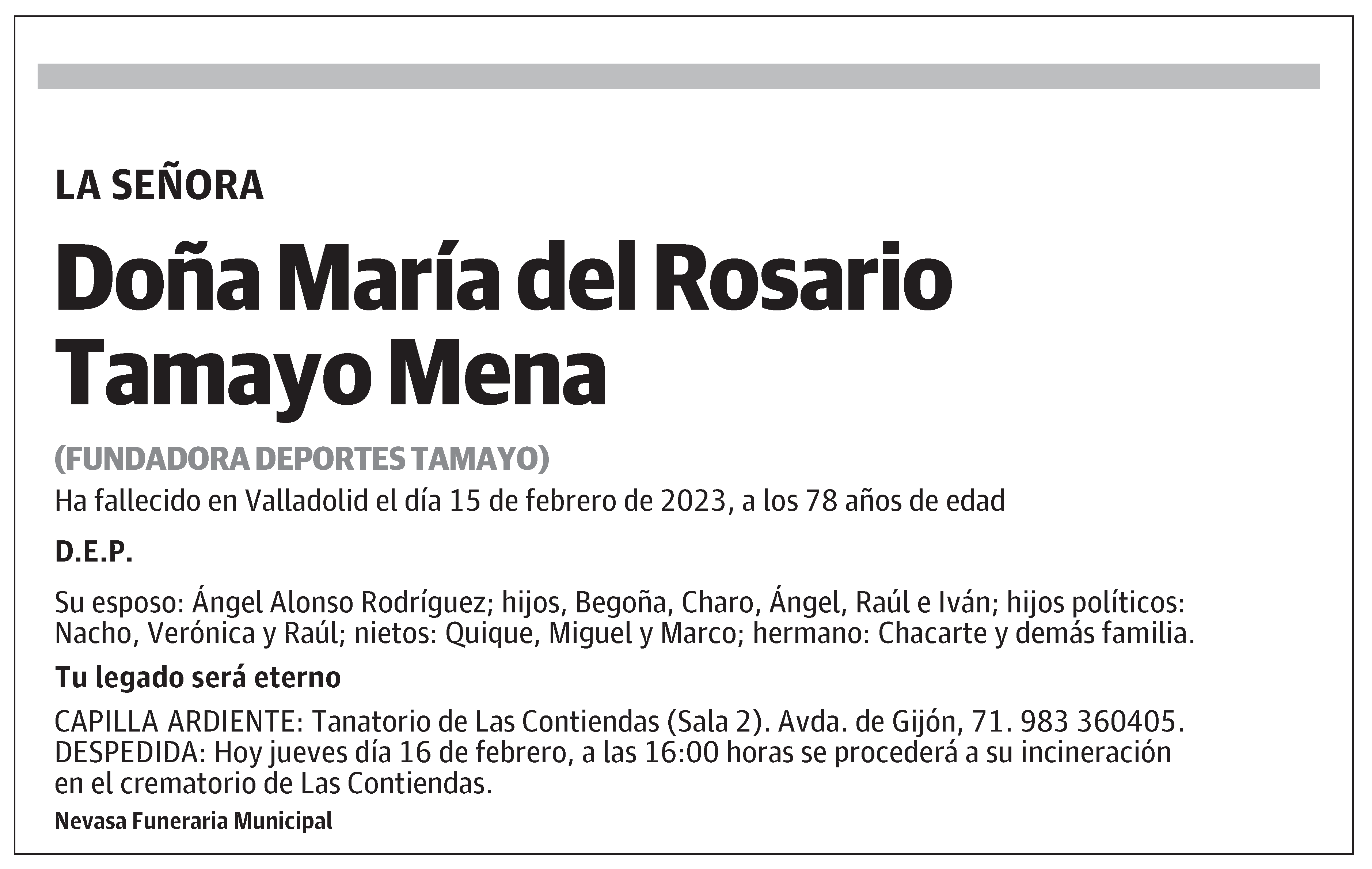 María del Rosario Tamayo Mena