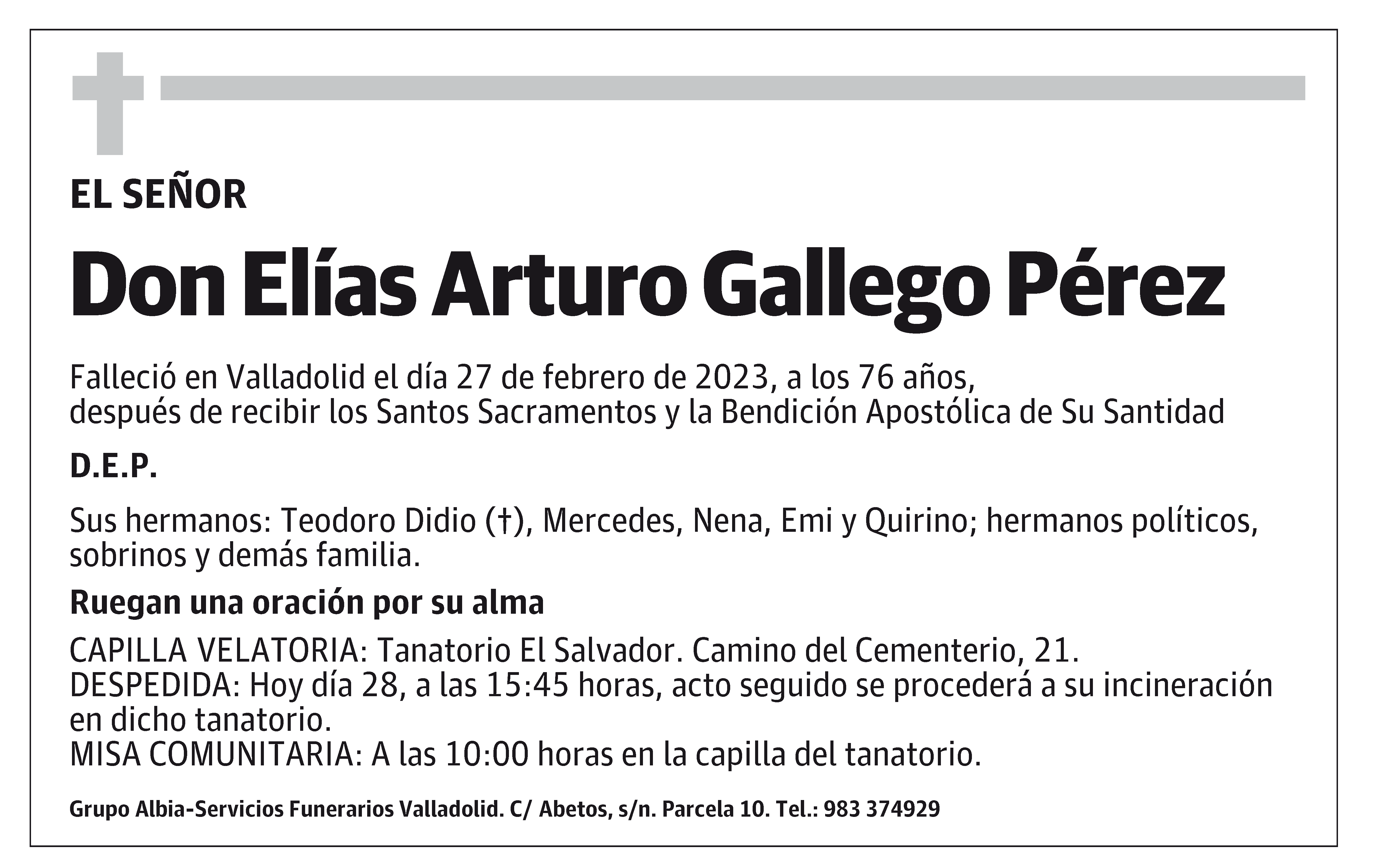 Elías Arturo Gallego Pérez