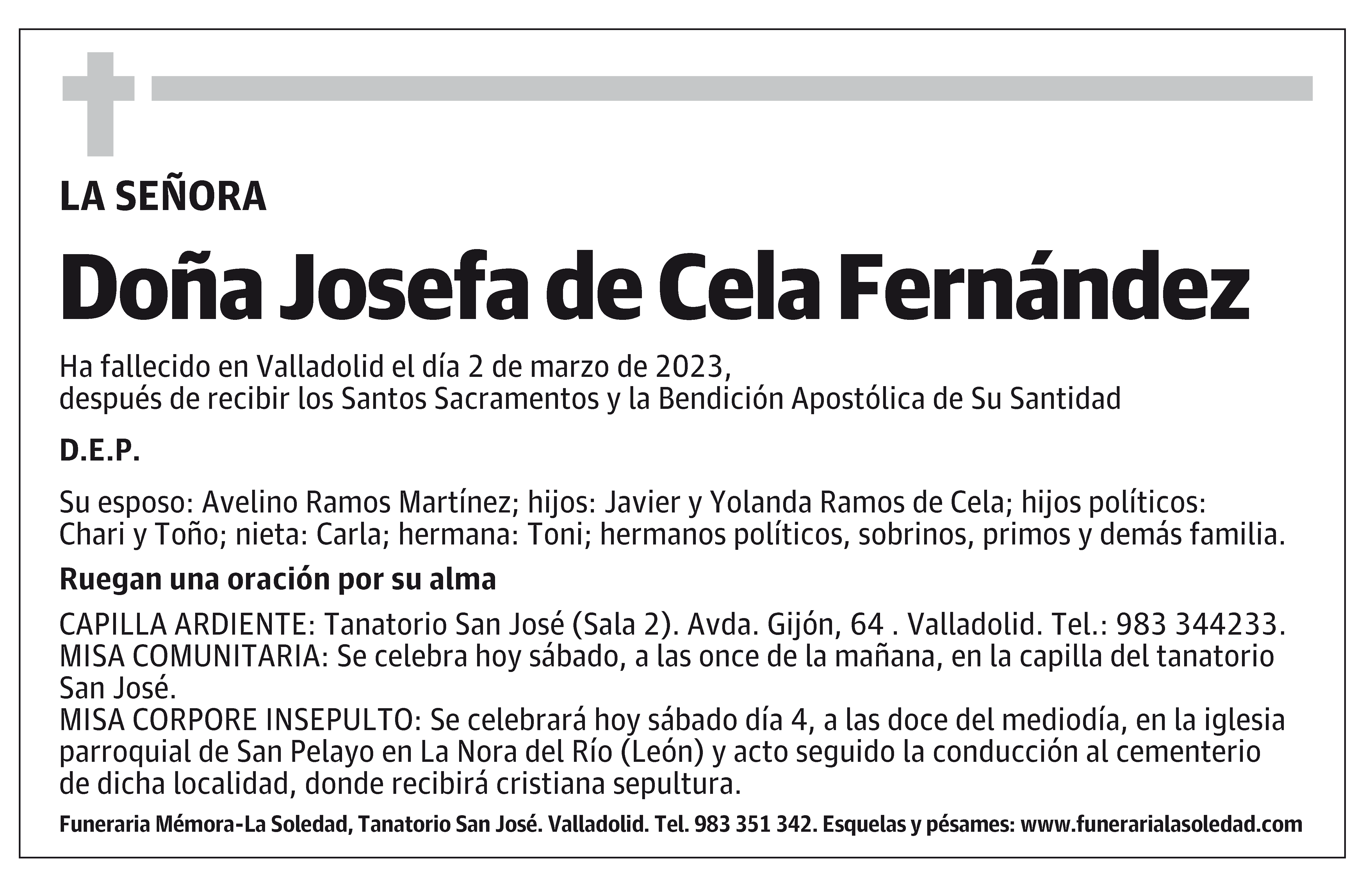 Josefa de Cela Fernández