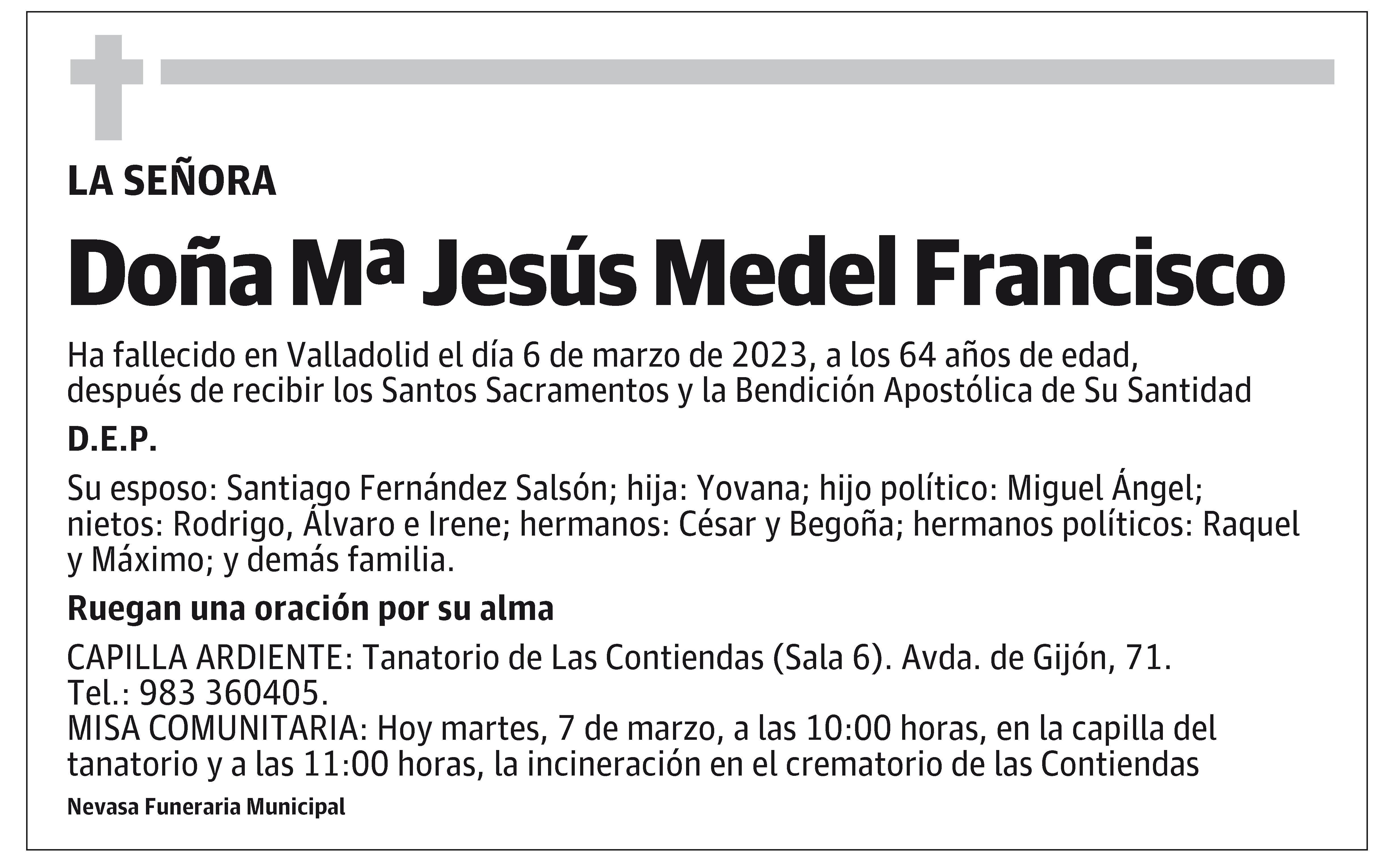 Mª Jesús Medel Francisco