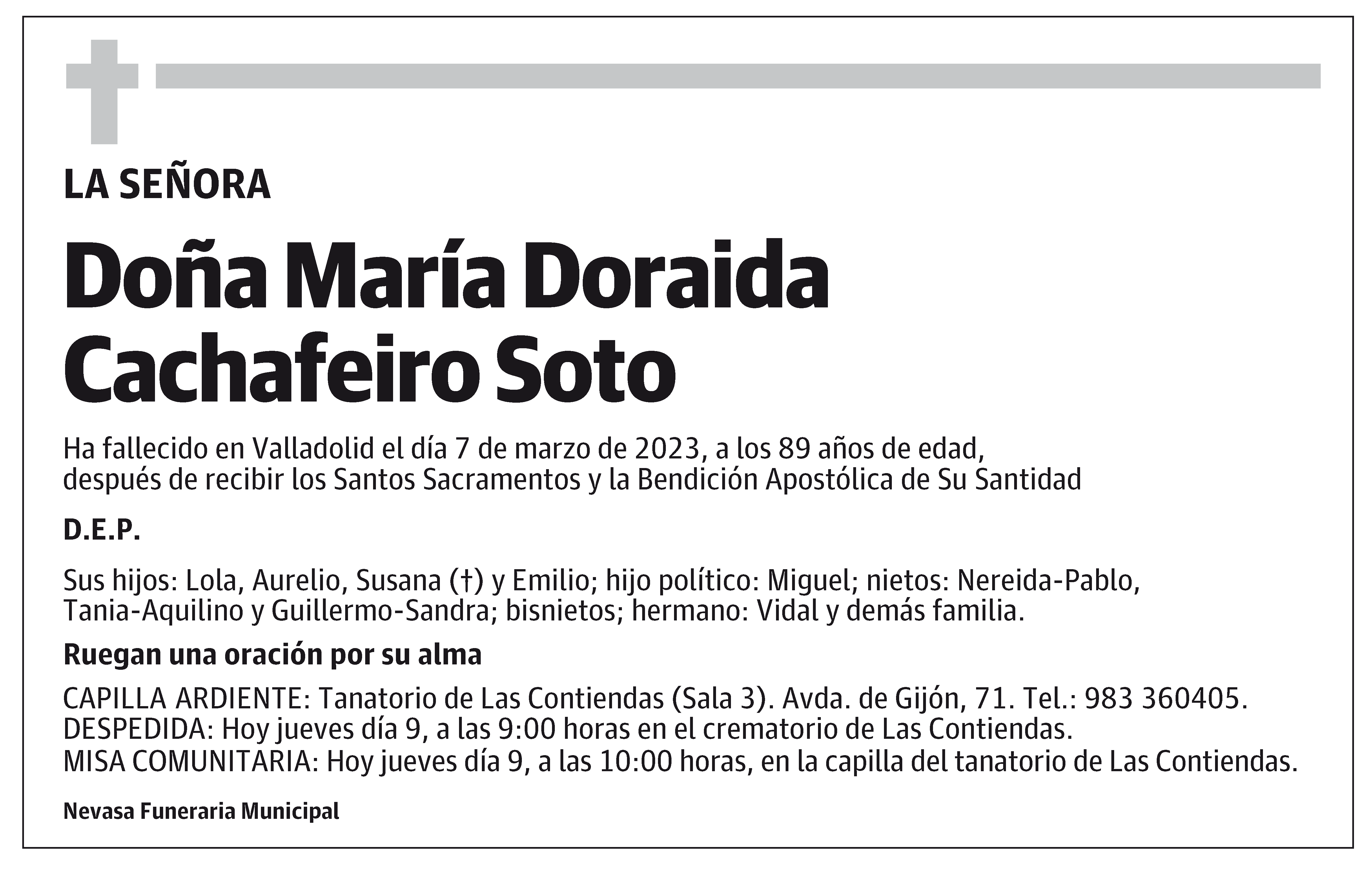 María Doraida Cachafeiro Soto