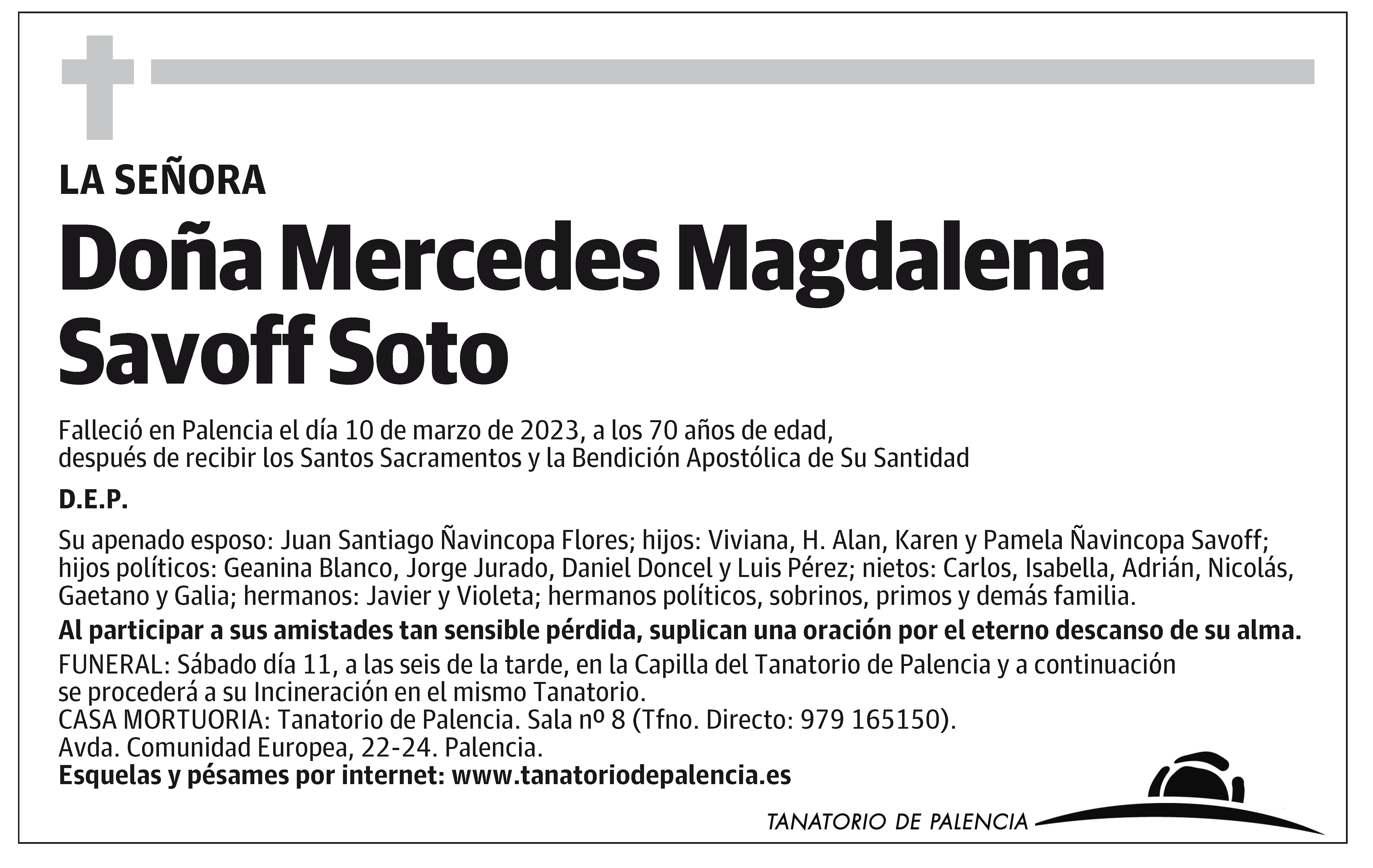 Mercedes Magdalena Savoff Soto