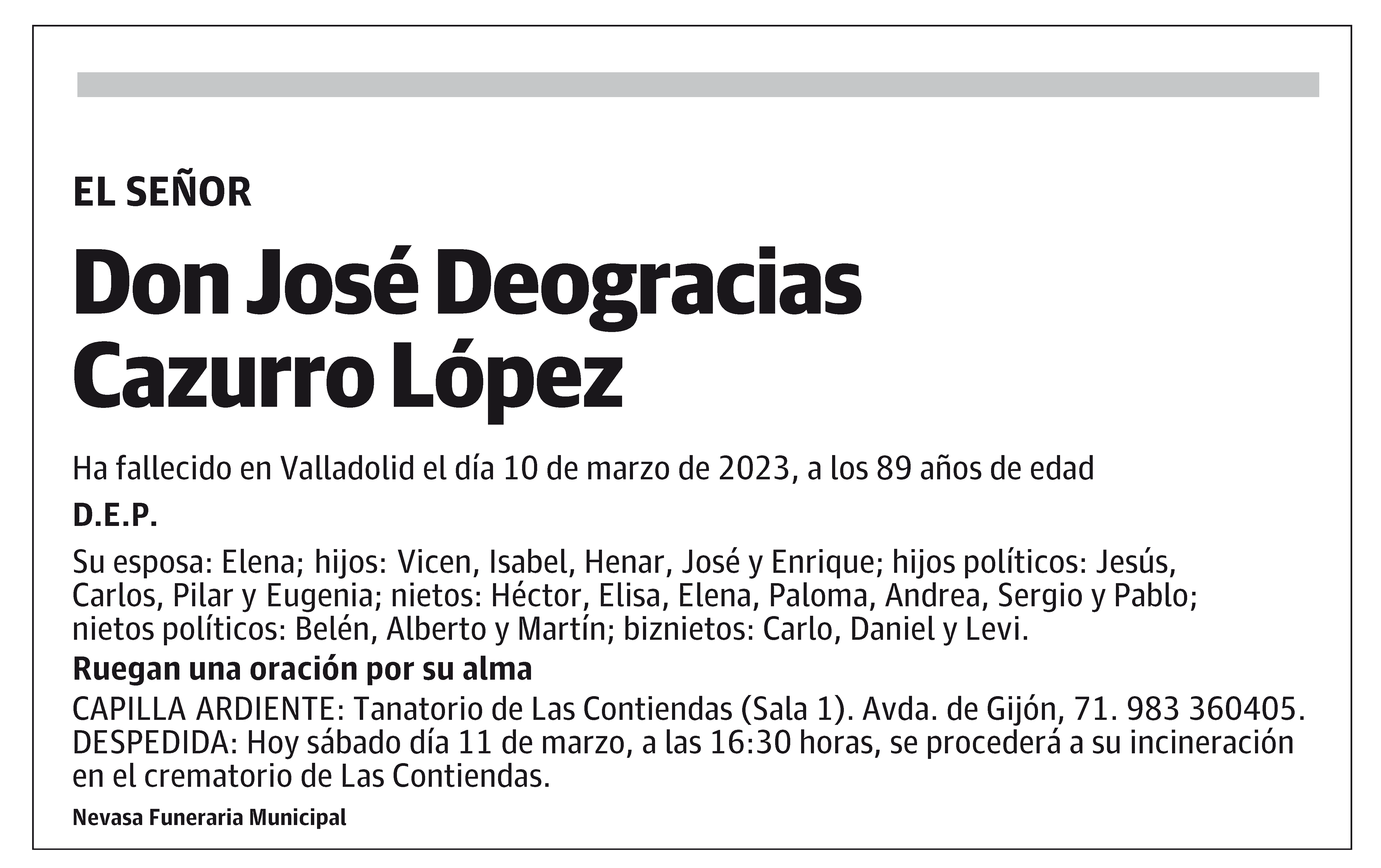 José Deogracias Cazurro López