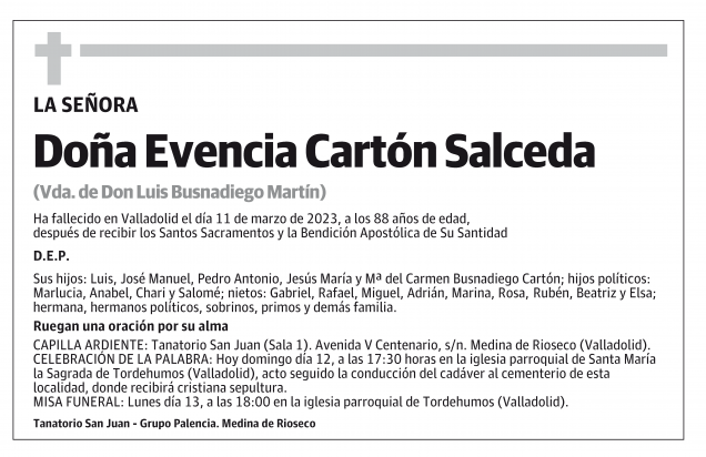 Evencia Cartón Salceda