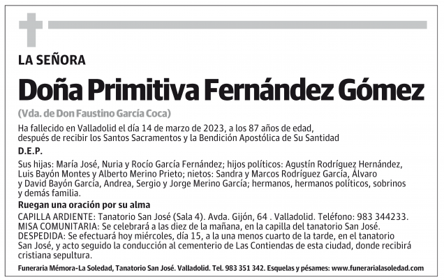 Primitiva Fernández Gómez