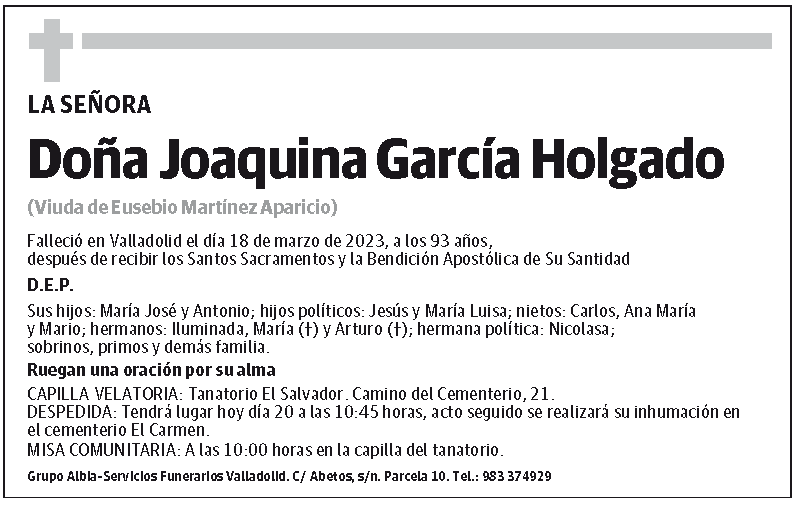 Joaquina García Holgado