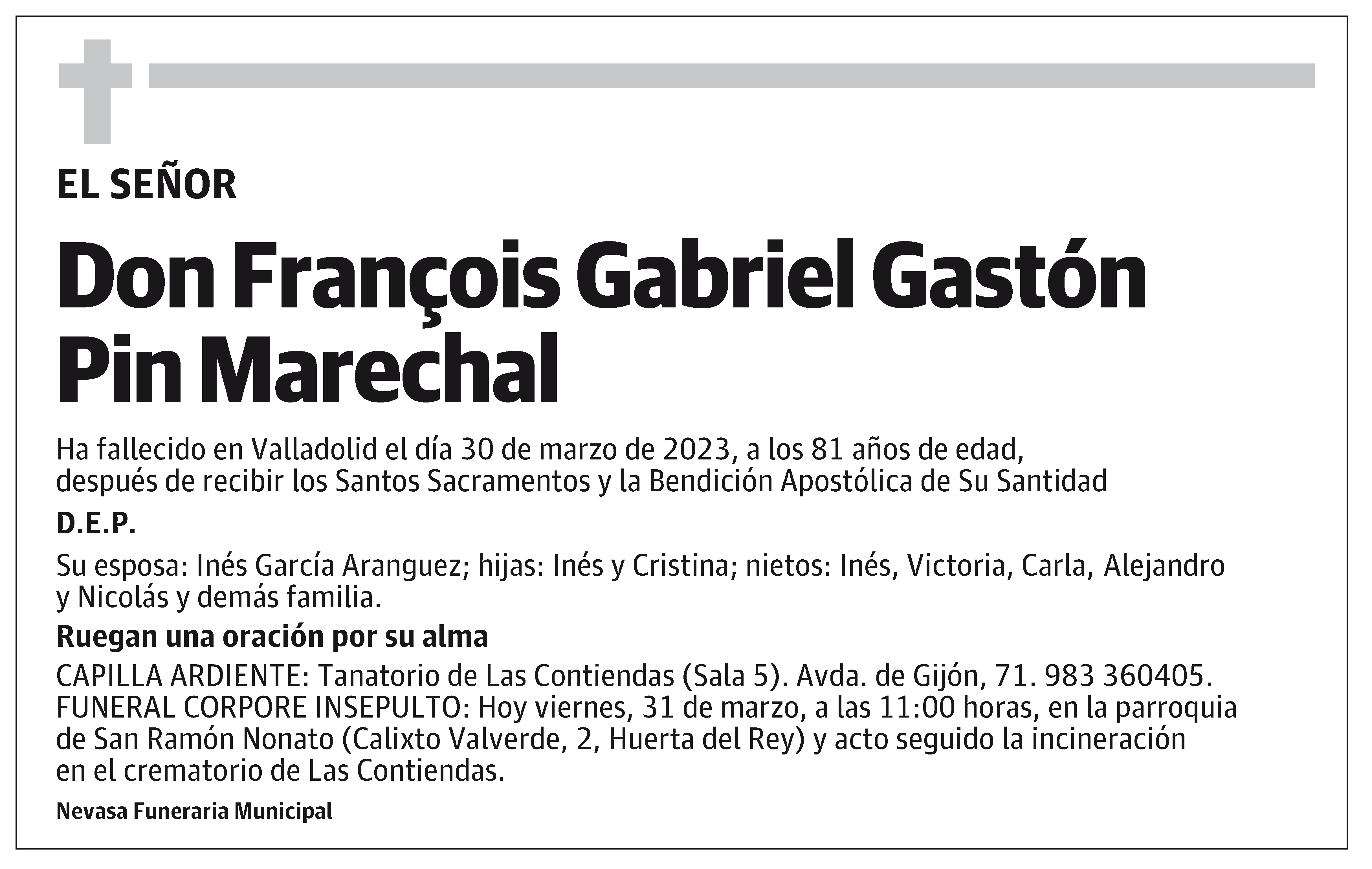 François Gabriel Gastón Pin Marechal