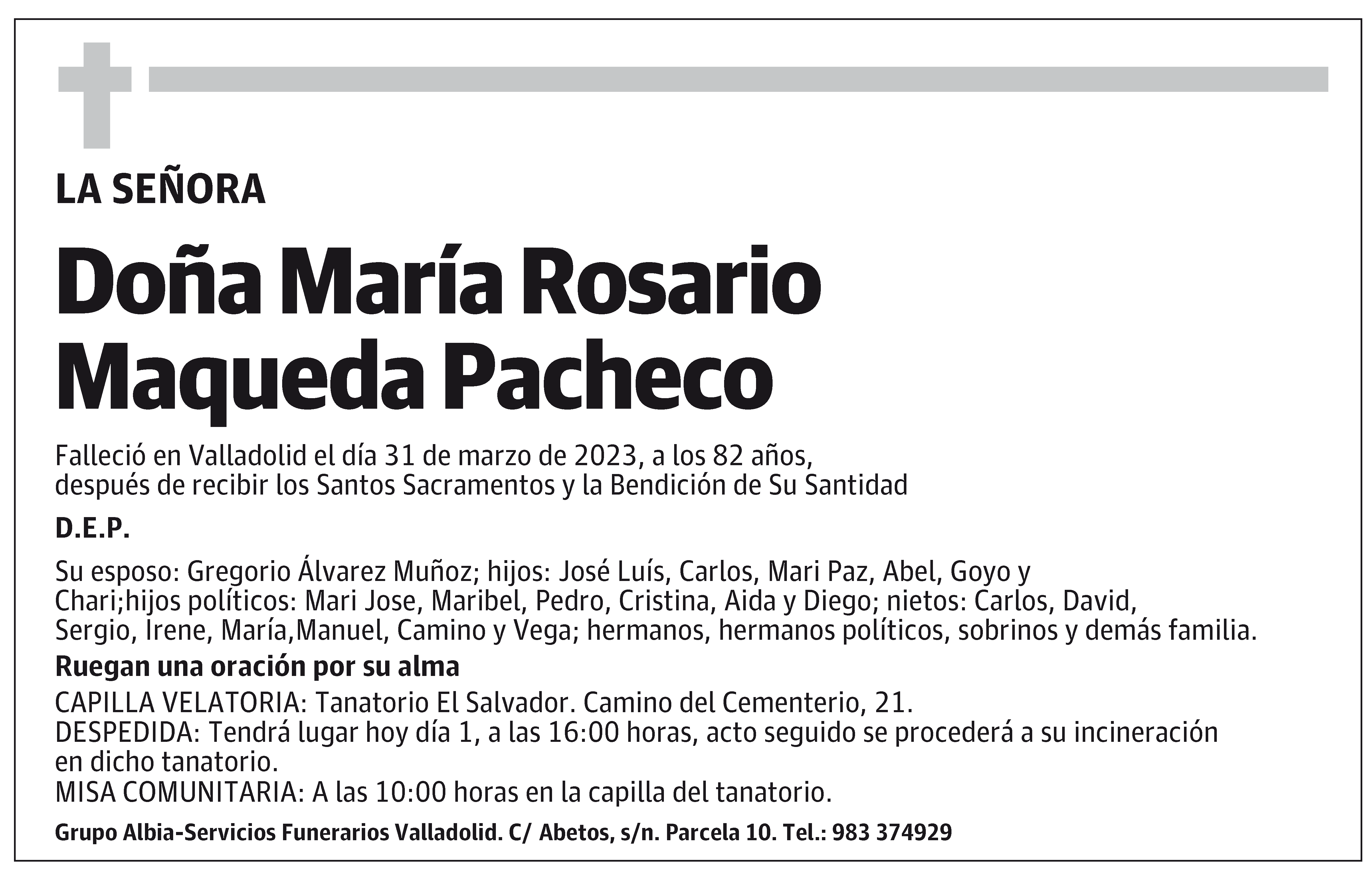 María Rosario Maqueda Pacheco