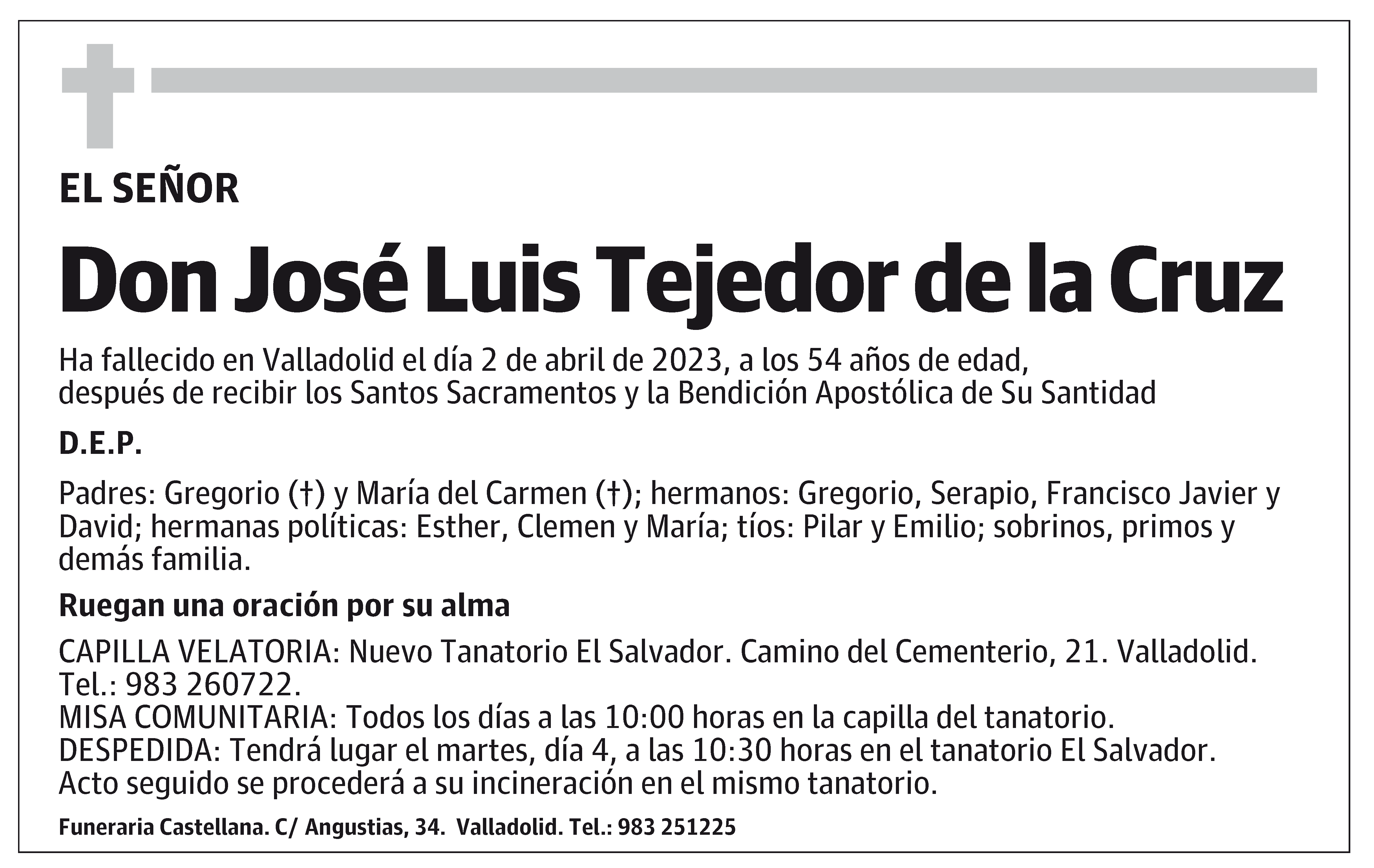 José Luis Tejedor de la Cruz
