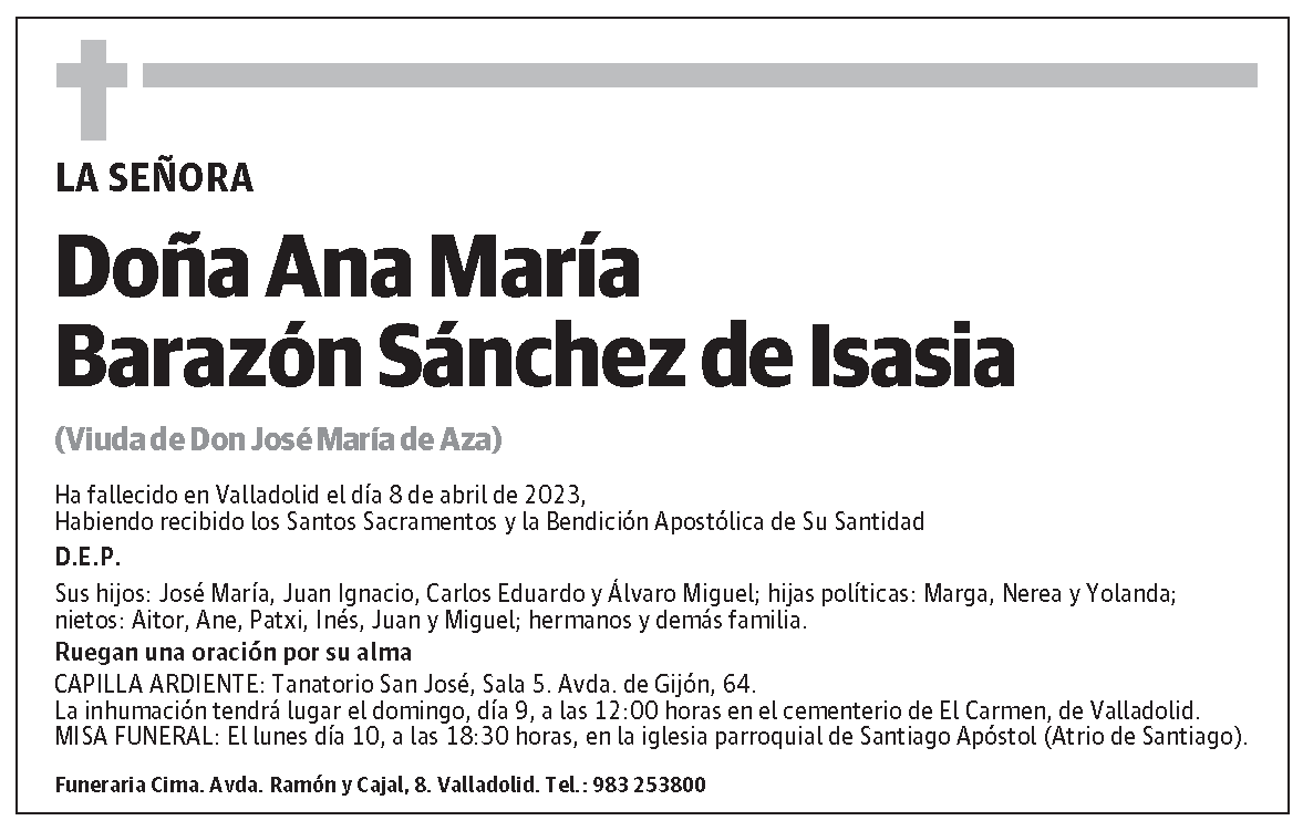 Ana María Barazón Sánchez de Isasia