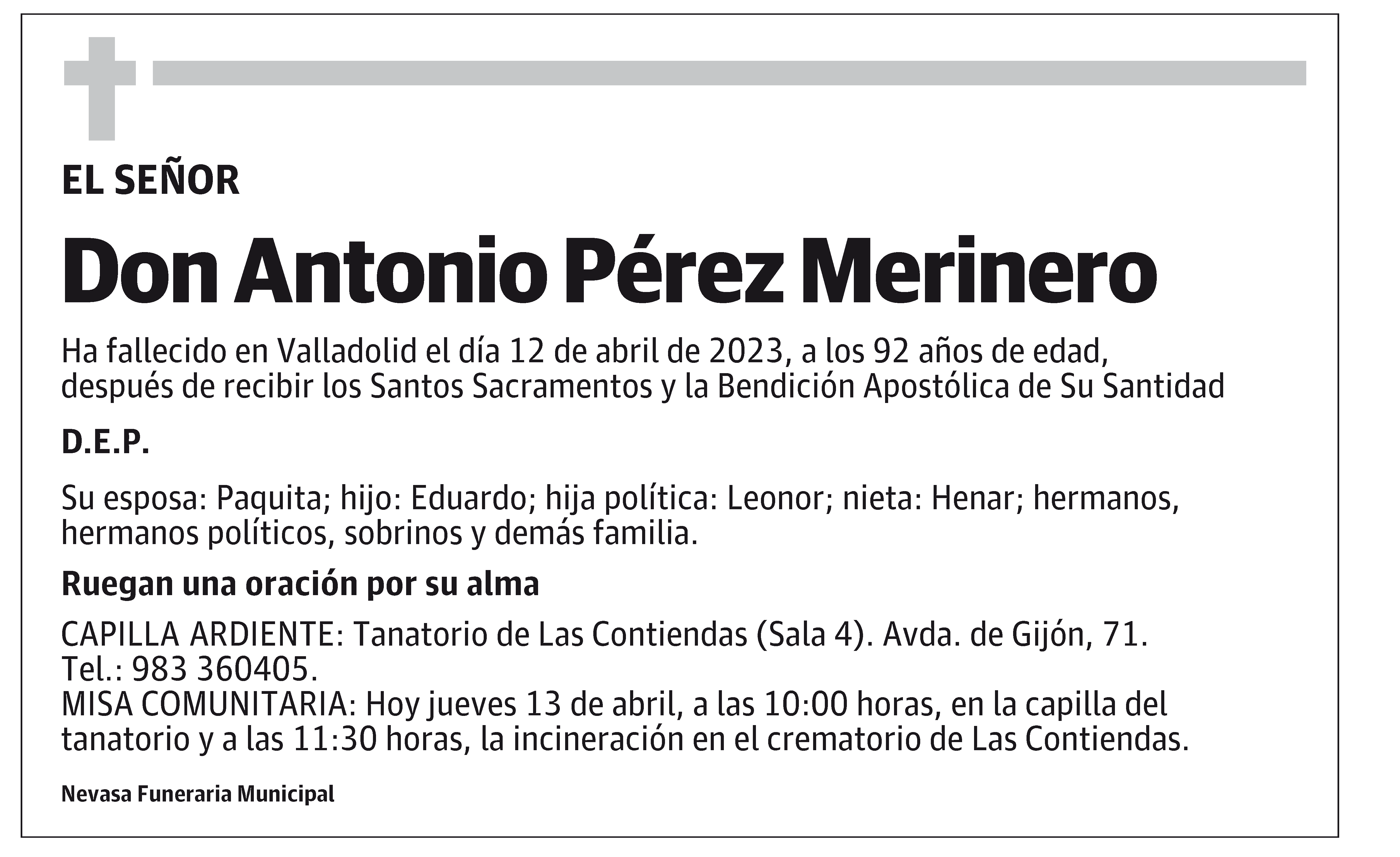 Antonio Pérez Merinero