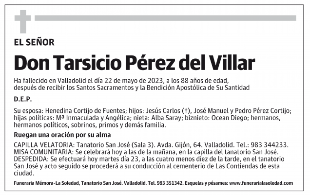 Tarsicio Pérez del Villar