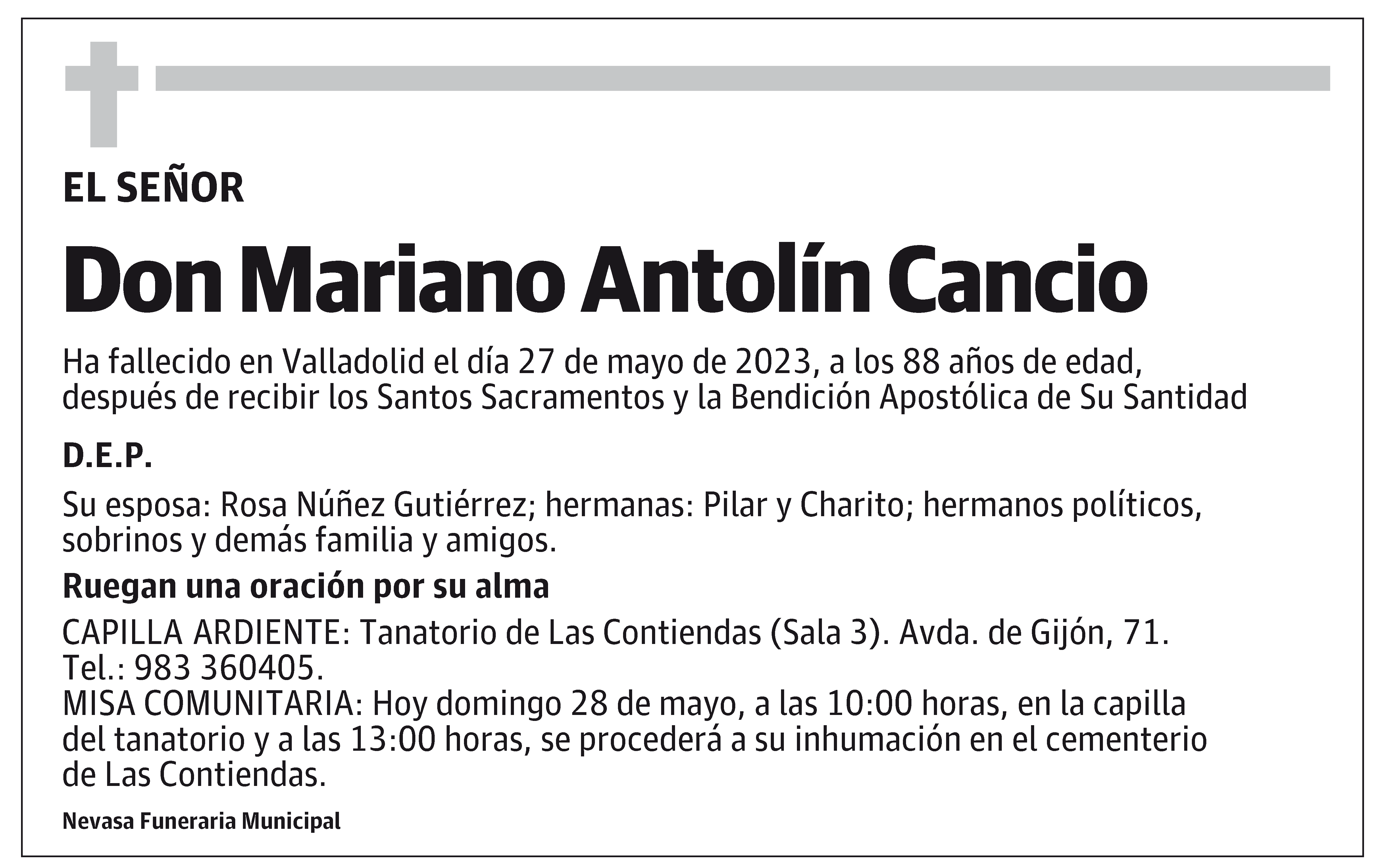 Mariano Antolín Cancio