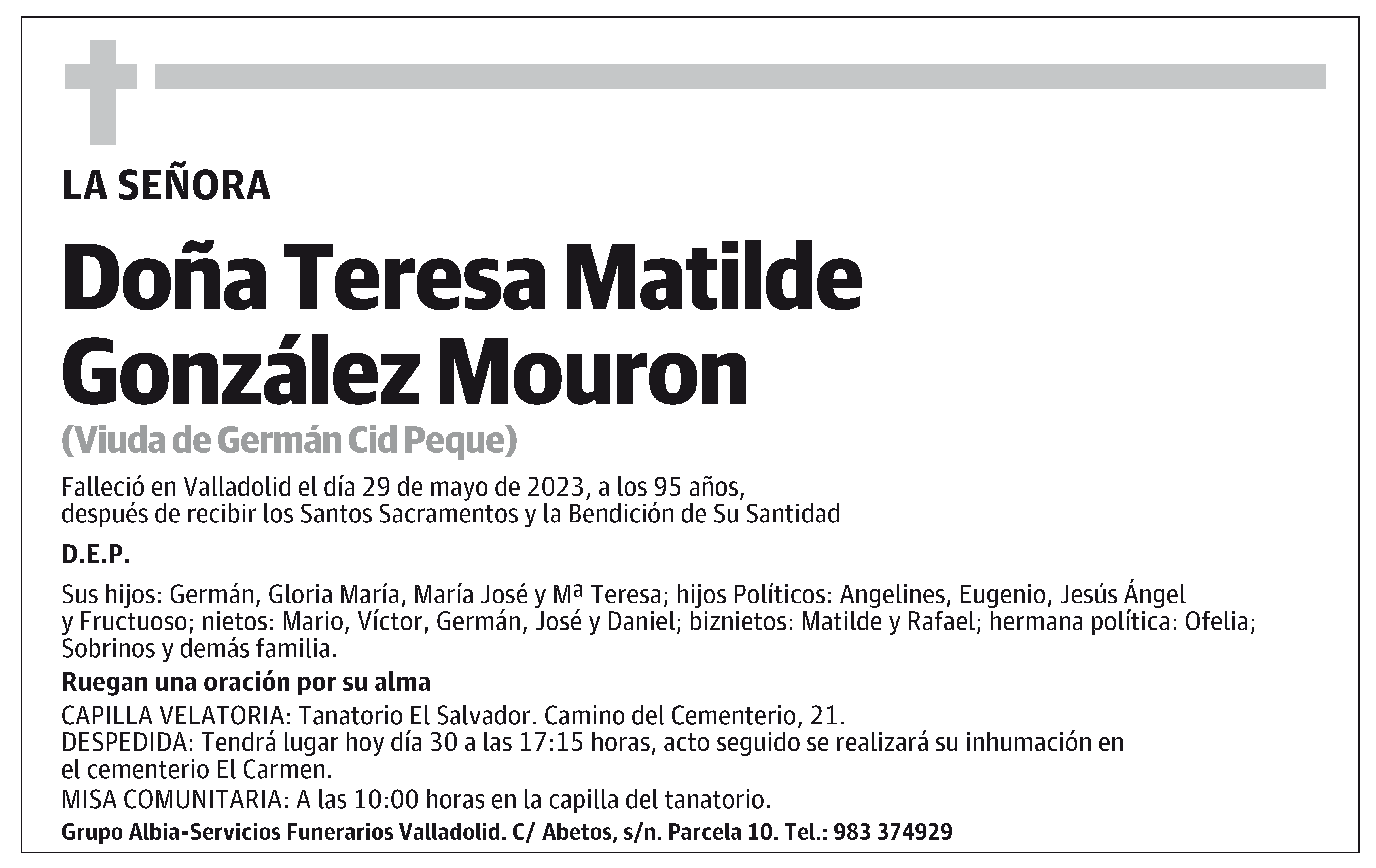 Teresa Matilde González Mouron