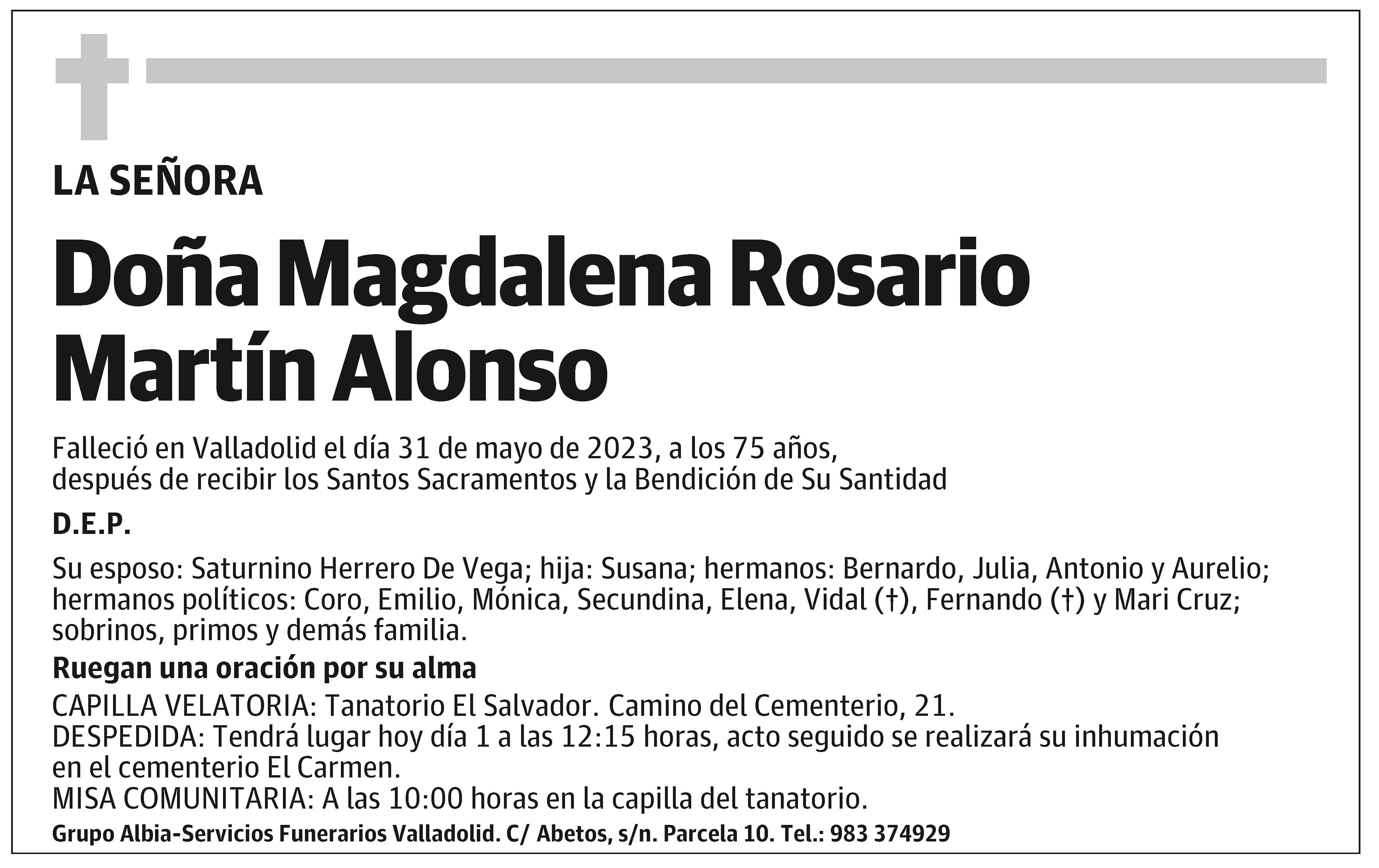 Magdalena Rosario Martín Alonso