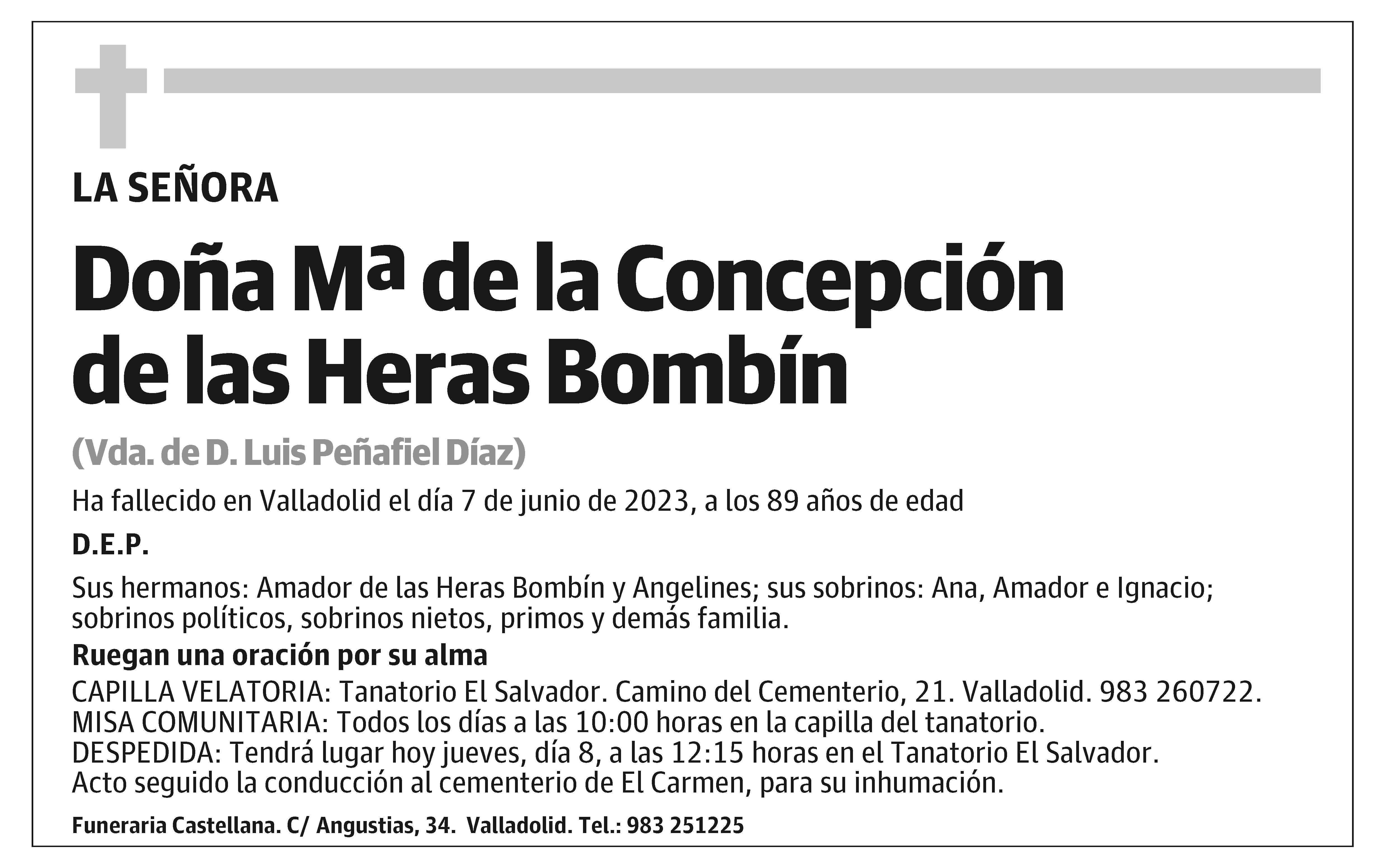 Mª de la Concepción de las Heras Bombín