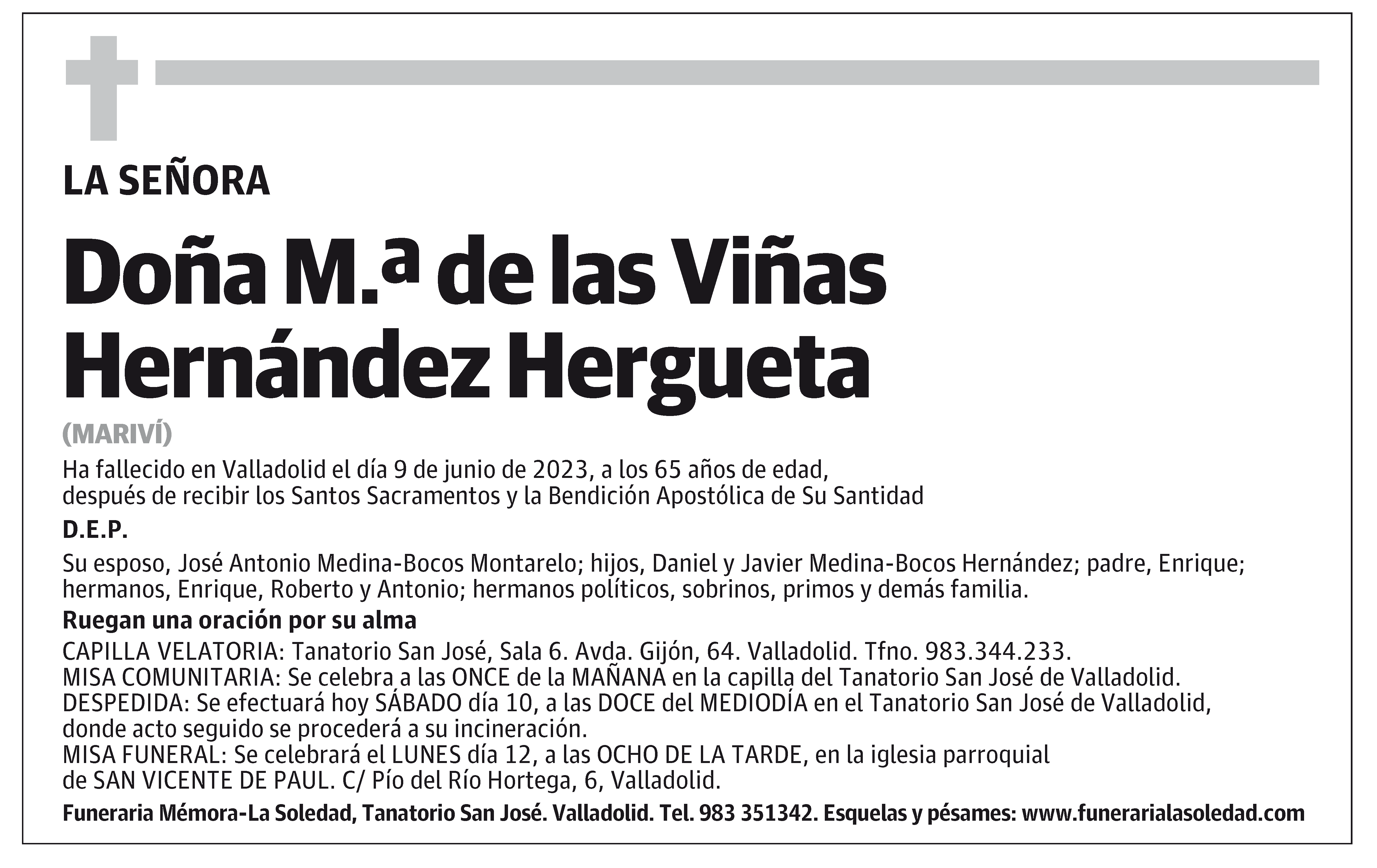 M.ª de las Viñas Hernández Hergueta