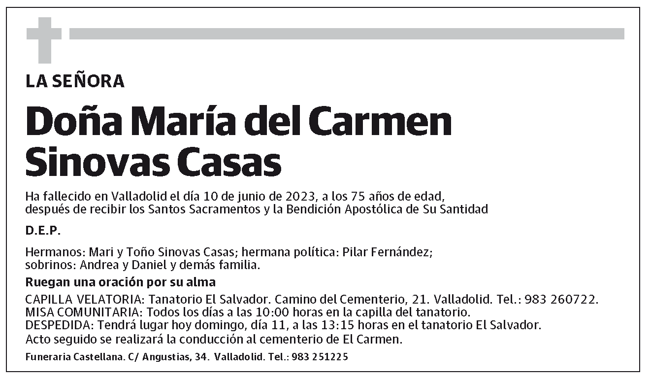 María del Carmen Sinovas Casas