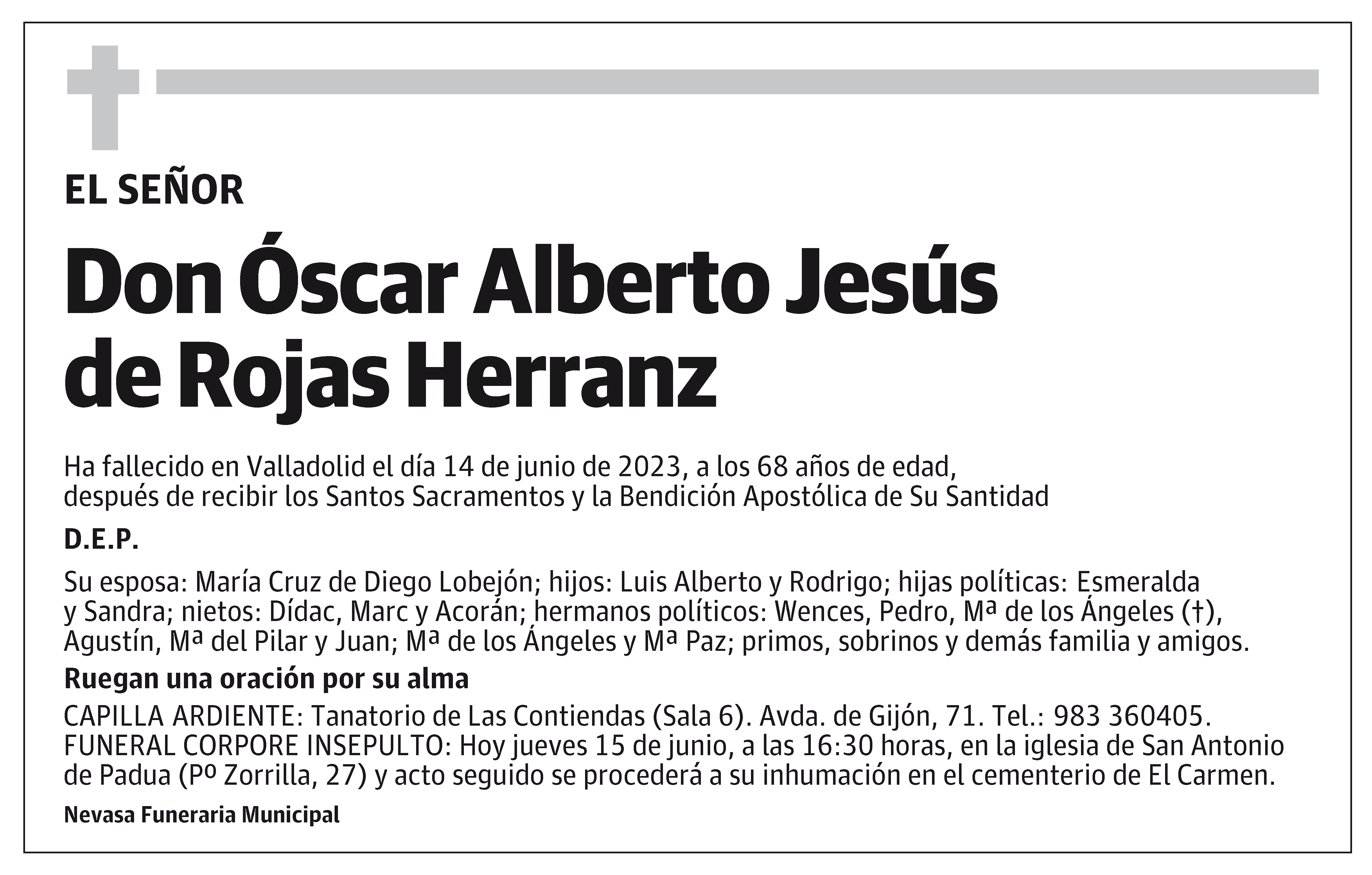 Óscar Alberto Jesús de Rojas Herranz