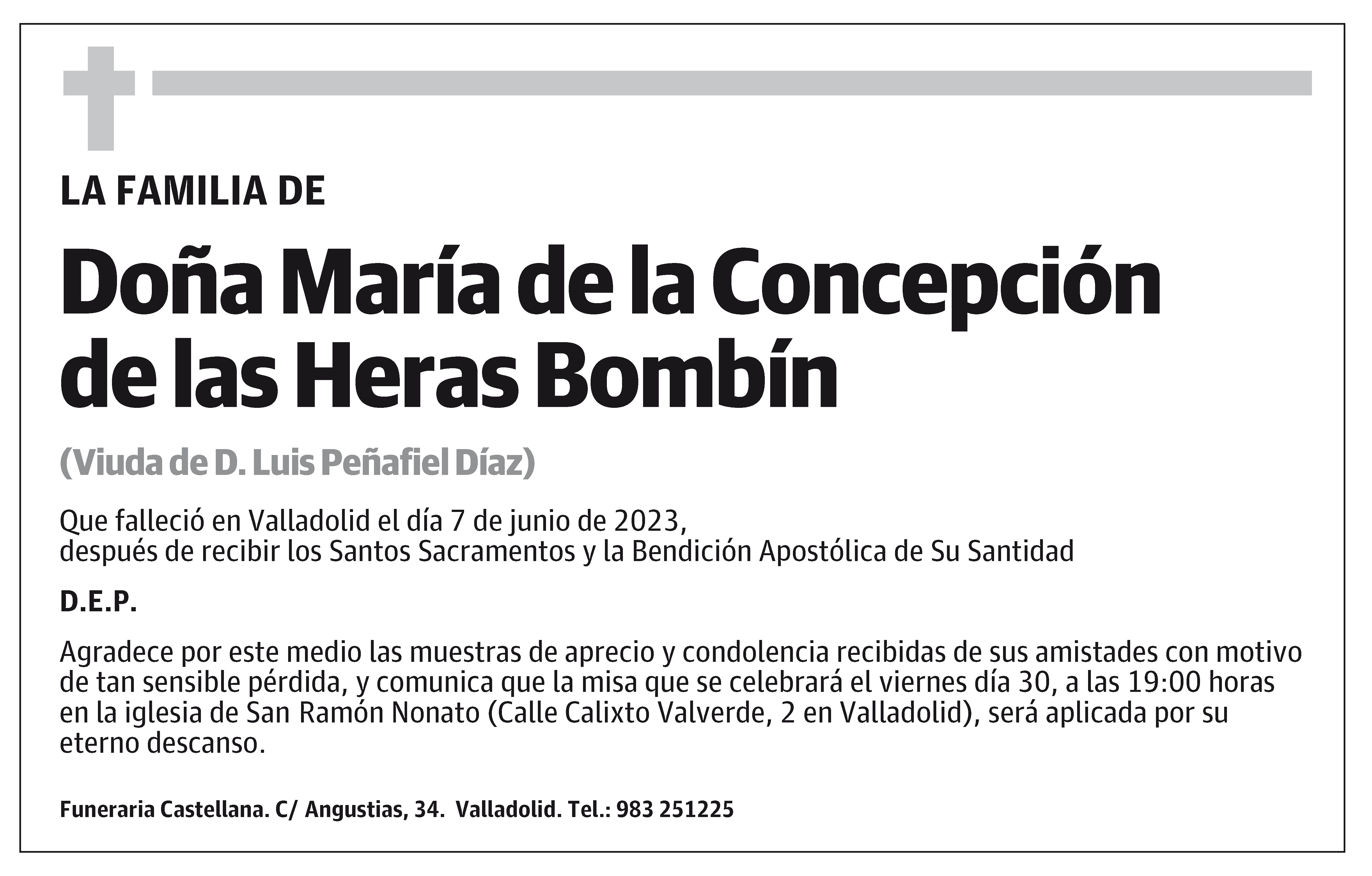 Mª de la Concepción de las Heras Bombín