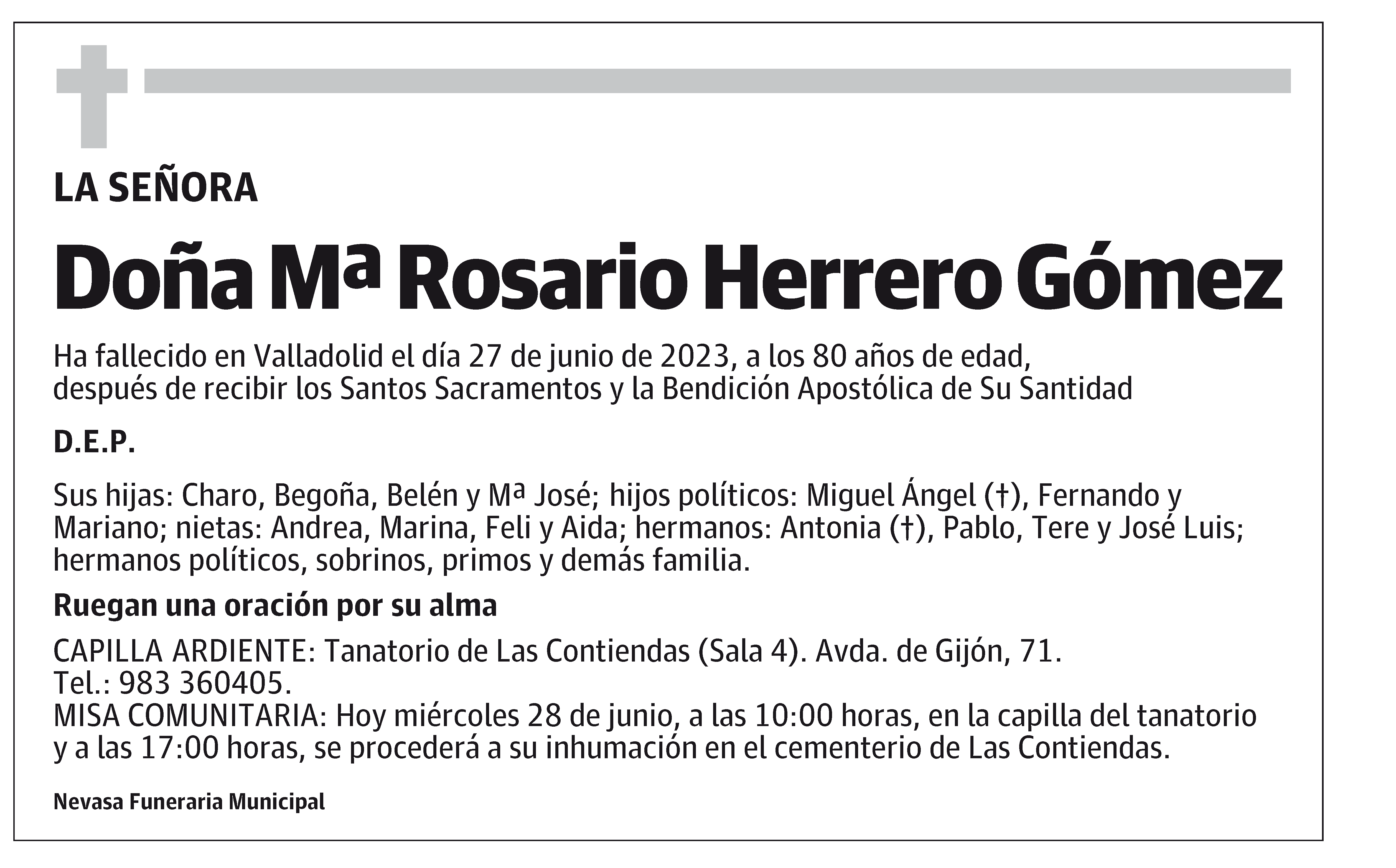 Mª Rosario Herrero Gómez