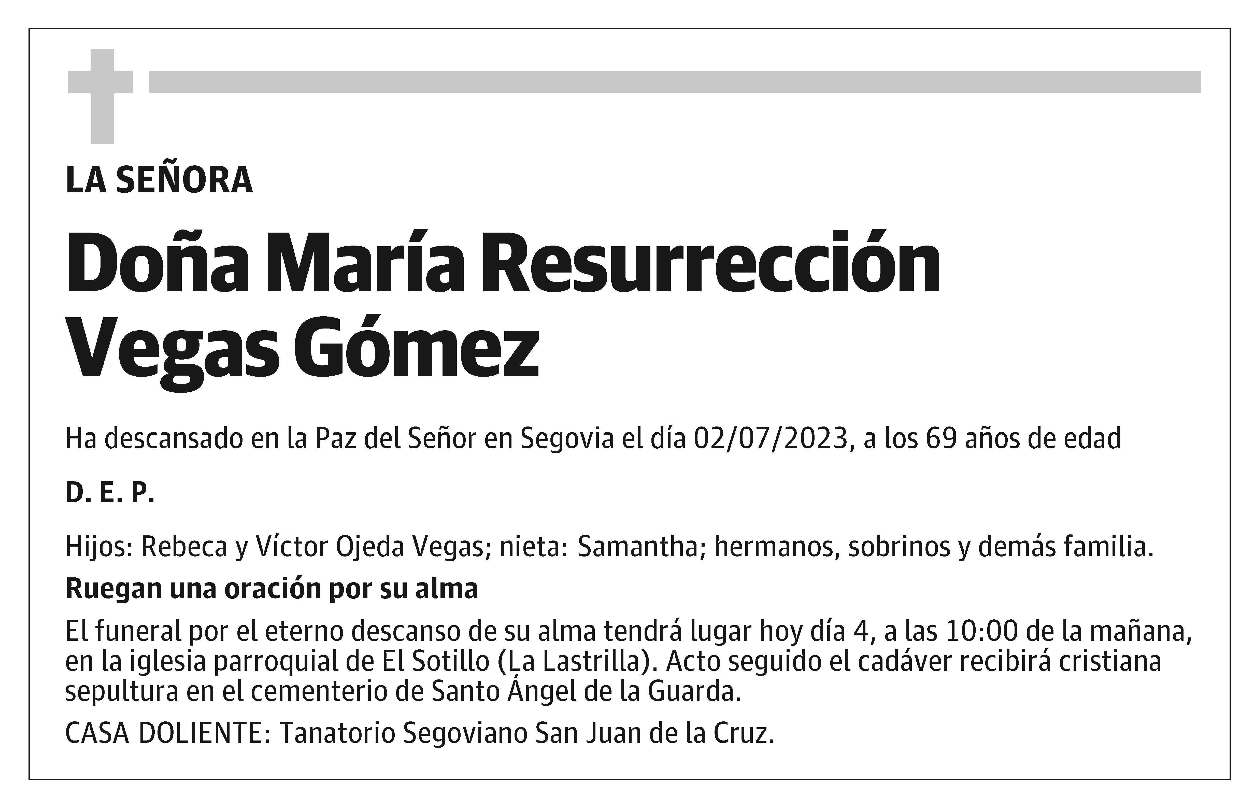 María Resurrección Vegas Gómez