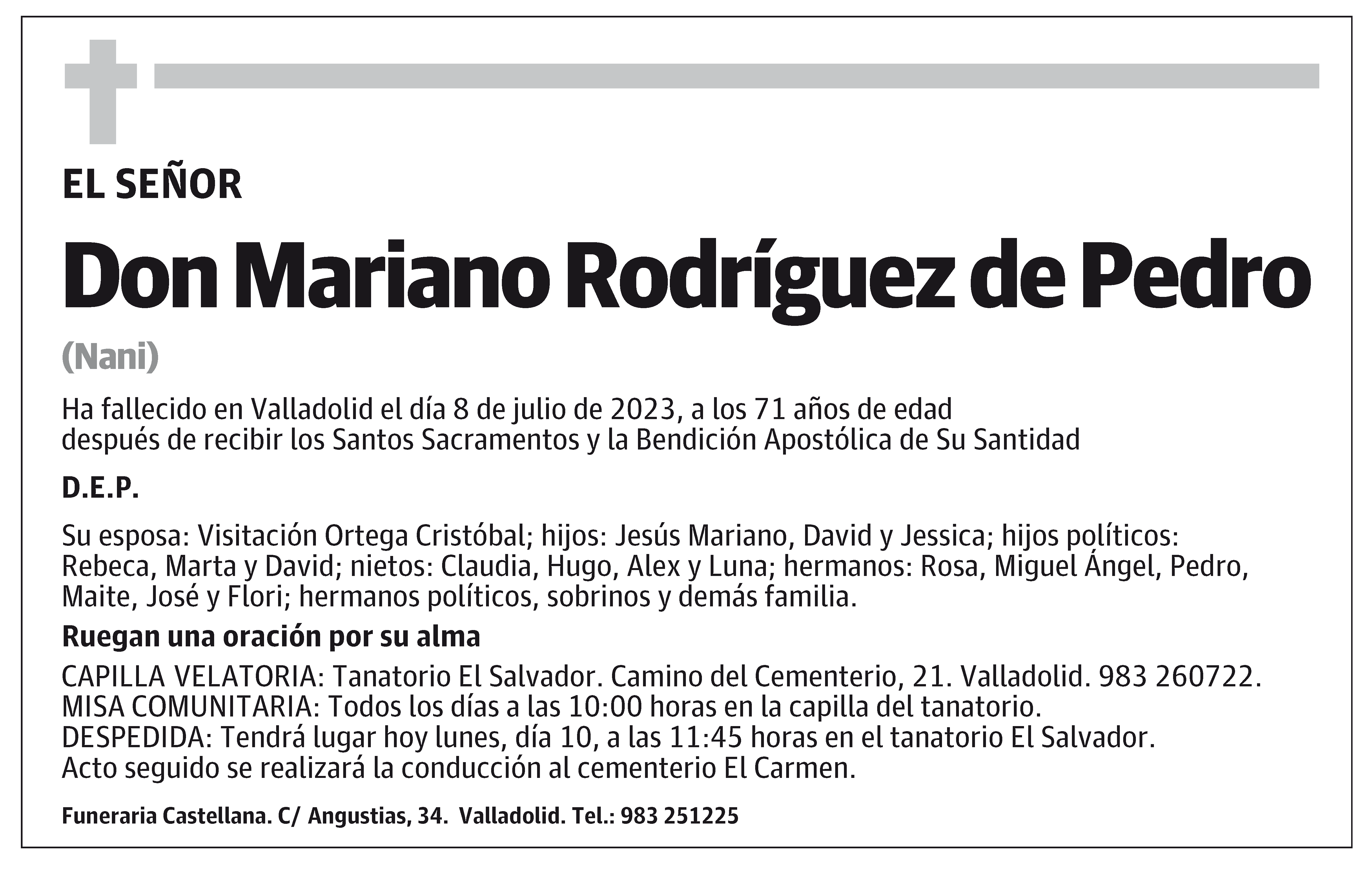 Mariano Rodríguez de Pedro
